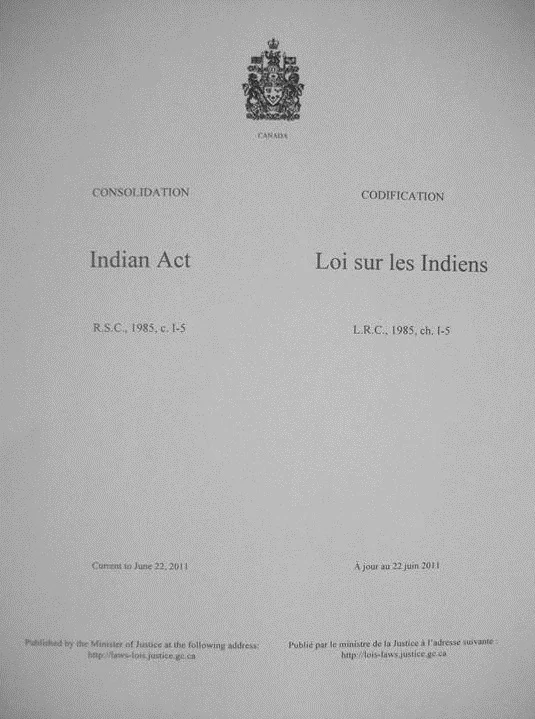 Indian Act – Photo: The Canadian Encyclopedia