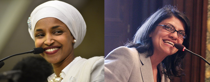 Ihan Omar and Rashida Tlaib – Photos: Wikimedia and Rashida: Democracy for Congress
