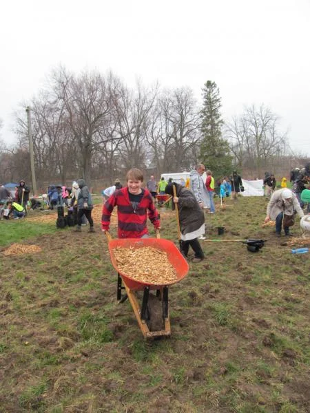 An interfaith team planting trees last month – Photo: ReForest London