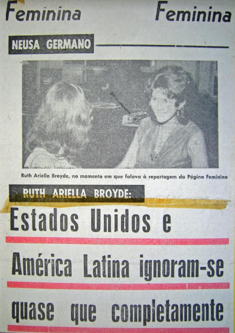 Newspaper clipping of my journey in Brazil