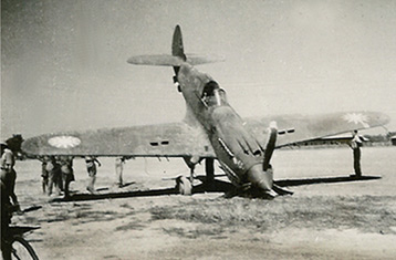 Rough landing of a P40