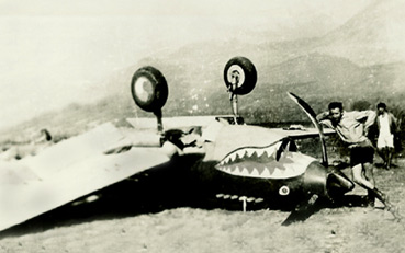 Another damaged P40