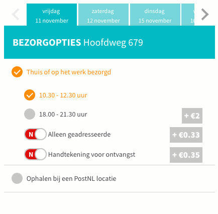 MyParcel checkout voor WooCommerce, laat jouw klant kiezen waar en wanneer een pakket wordt bezorgd.gif