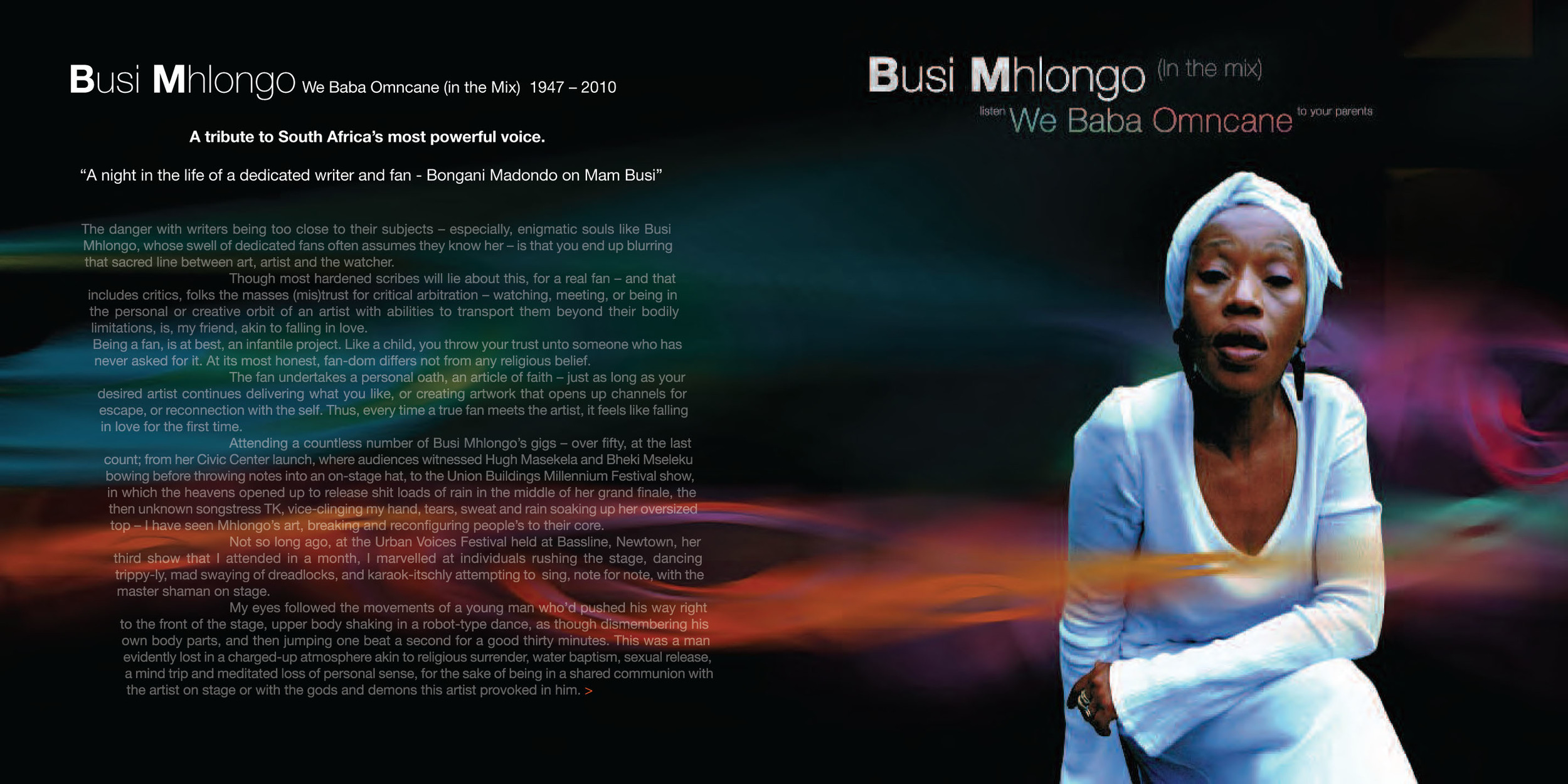 BUSI MHLONGO - WE BABA OMNCANE (IN THE MIX) MZA051)