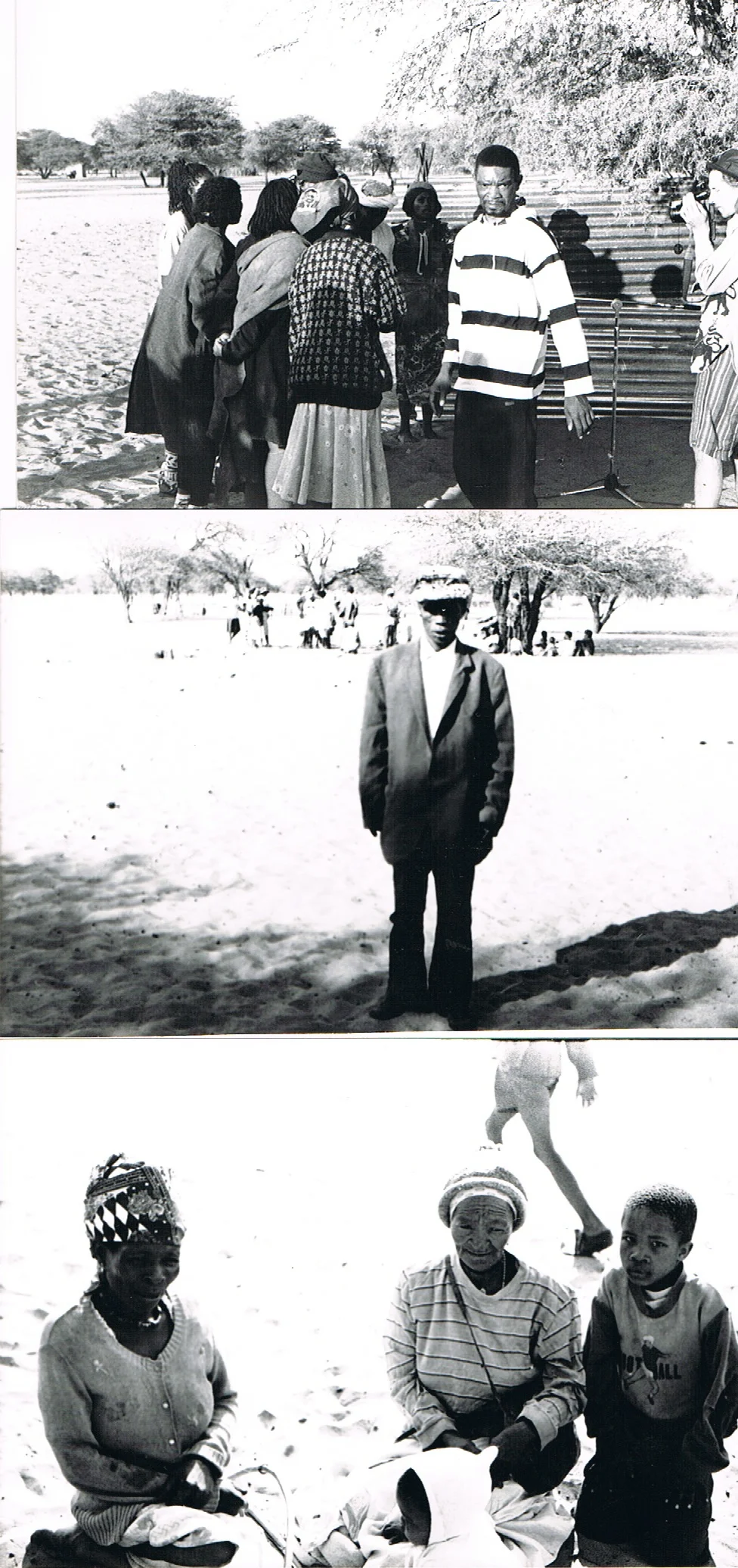 Pops & choir, !Gubi Tietei, Ann and !Gubi's wife junior John 1995 copy.jpeg