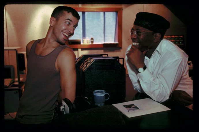 Andrew and Prince at Downtown Studios 1994