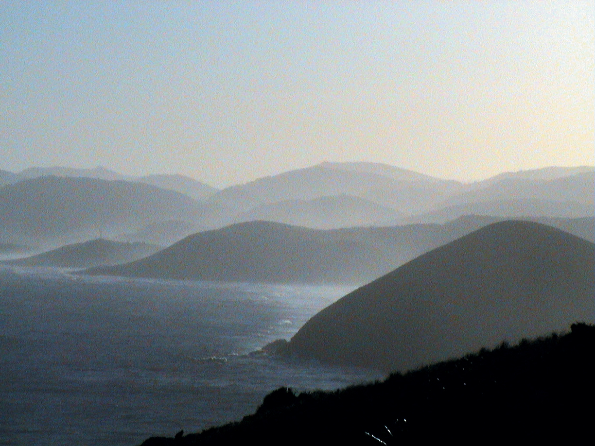 Misty salt sprayed Wild Coast in Pondoland (Transkei) in the Eastern Cape.
