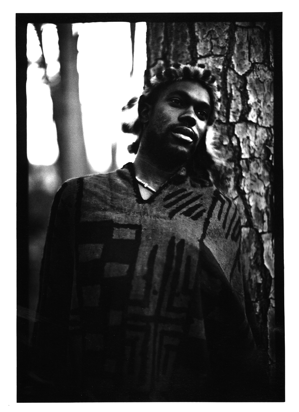Byron in Zulu head attire during the 1994 recordings in Johannesburg.