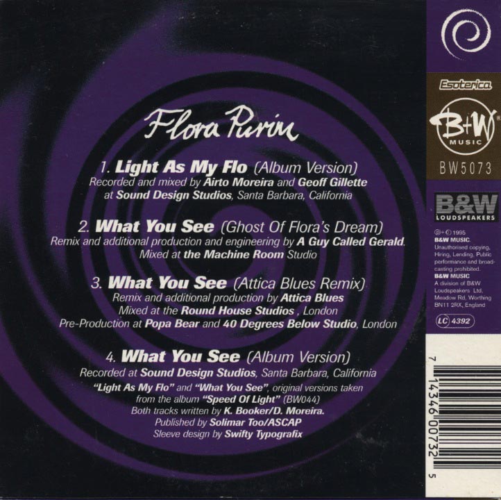 FLORA PURIM - WHAT YOU SEE (REMIX EP) BW5073
