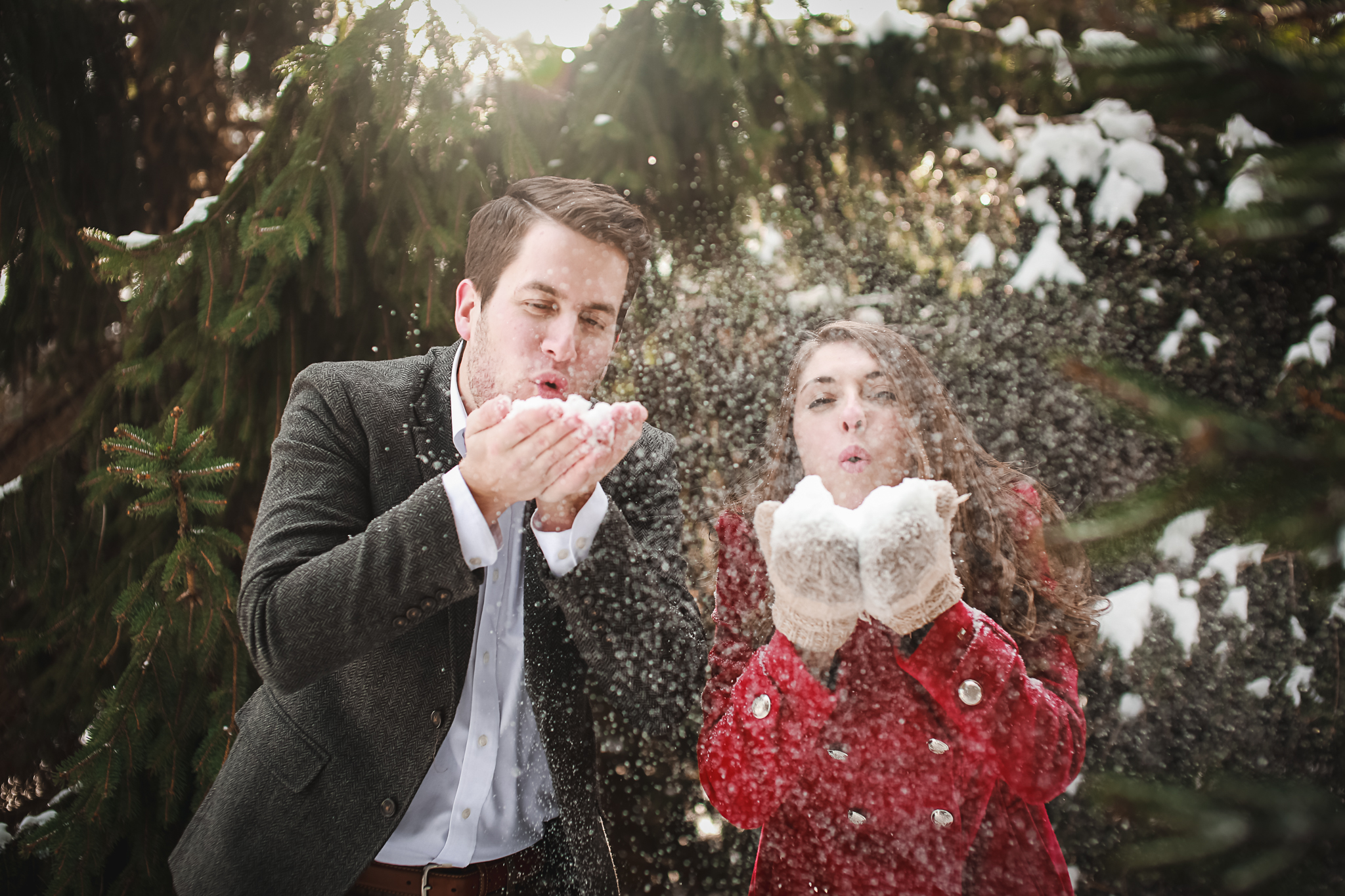 Buffalo NY Winter Engagement Portrait