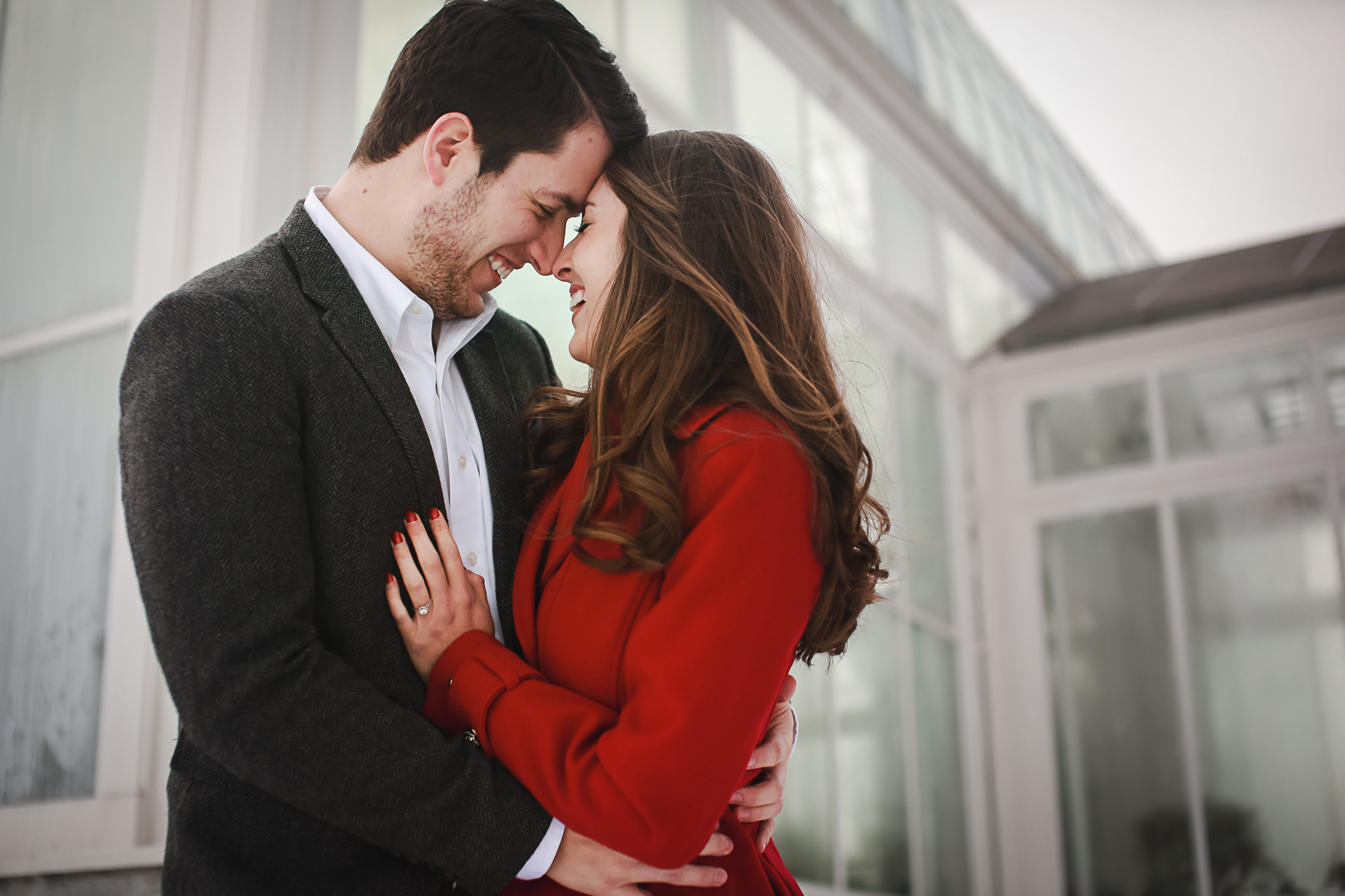 Erie County Botanical Garden Engagement Portrait