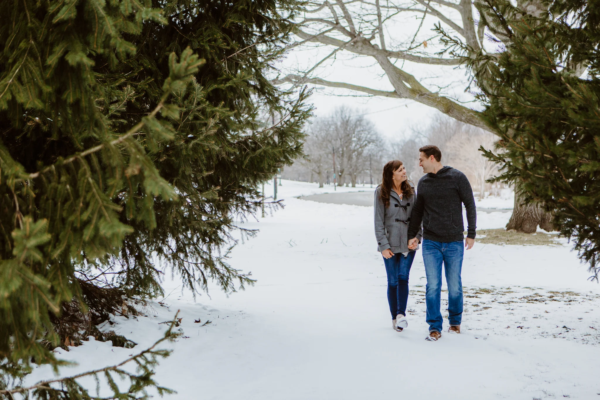 Buffalo Botanical Garden Engagement Portrait Photography