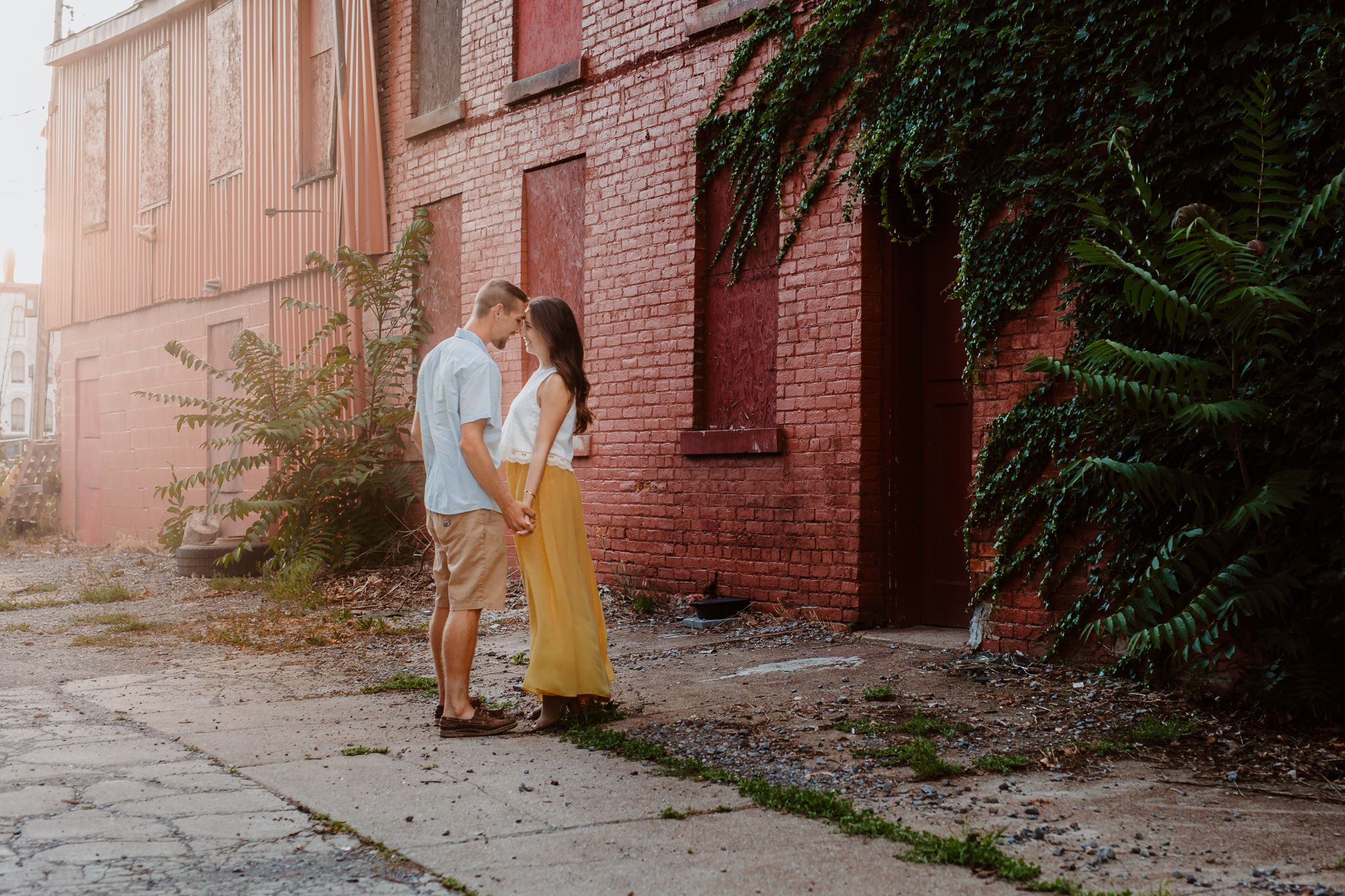 downtown buffalo engagement photographer portrait