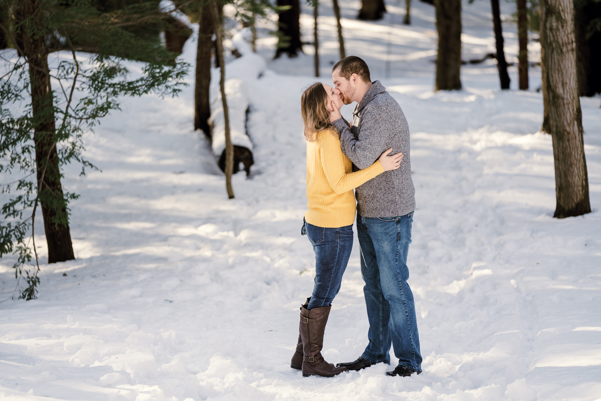 Chestnut Ridge Engagement Portrait in Winter