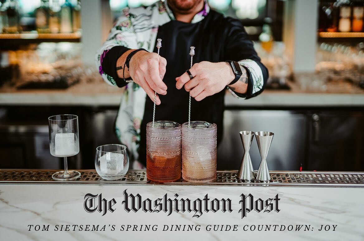 &ldquo;The name is perfect&rdquo; - Tom Sietsema for @joybysevenreasons in his Washington Post 2023 Spring Dining Guide.

Congratulations to JOY and the entire Seven Restaurant Group team for landing in the #4 spot on Sietsema&rsquo;s competitive lis