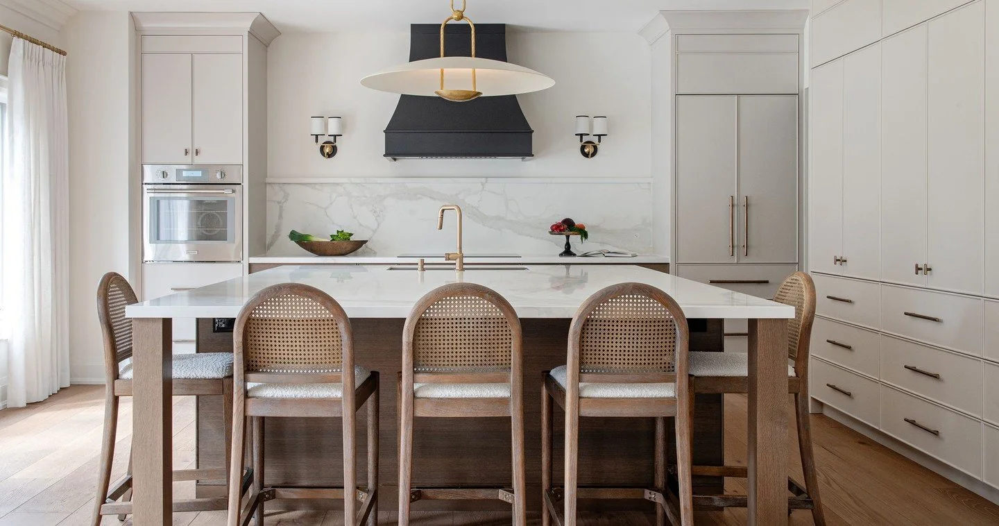 Sweet little B + A for you. ⁠
⁠
One of my favorite kitchen renovations where we kept the footprint intact but dramatically altered the feel of the space. New everything.

Photo by @mike_chajecki