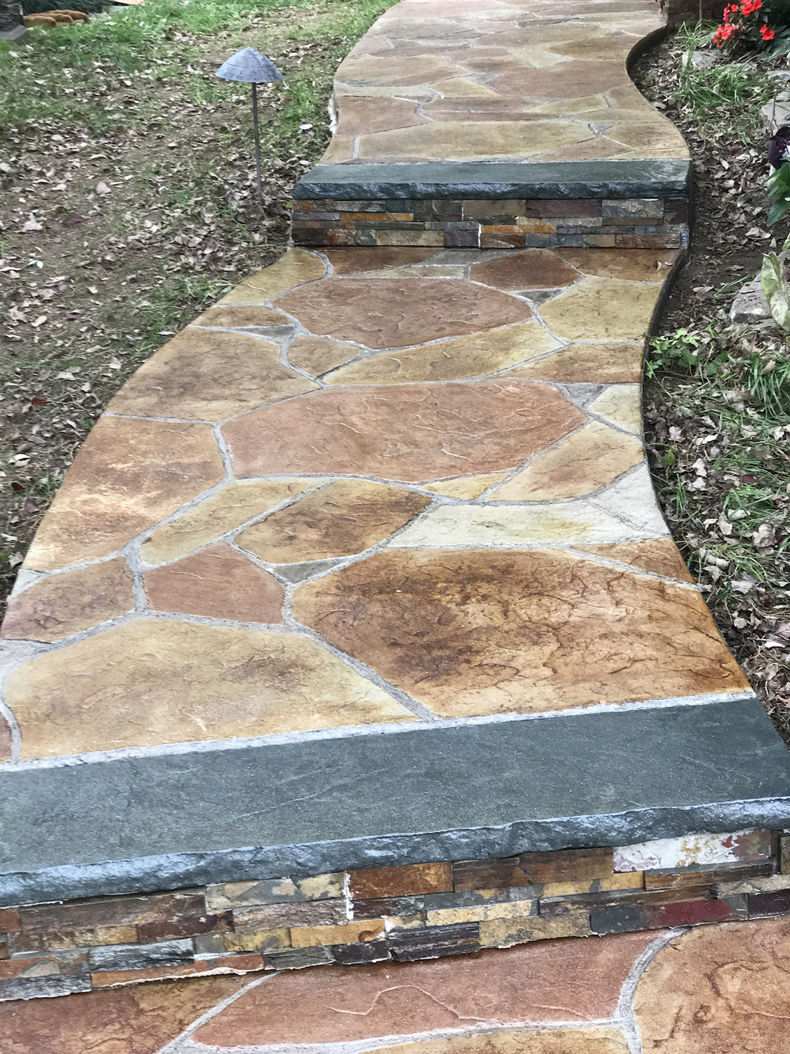 Arizona flag stone with acid stain