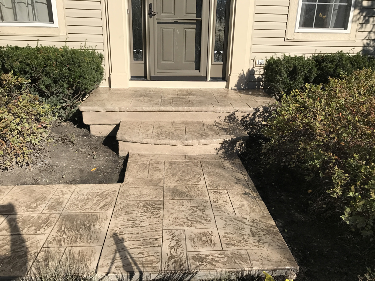 Adobe buff color hardner and royal ashlar slate