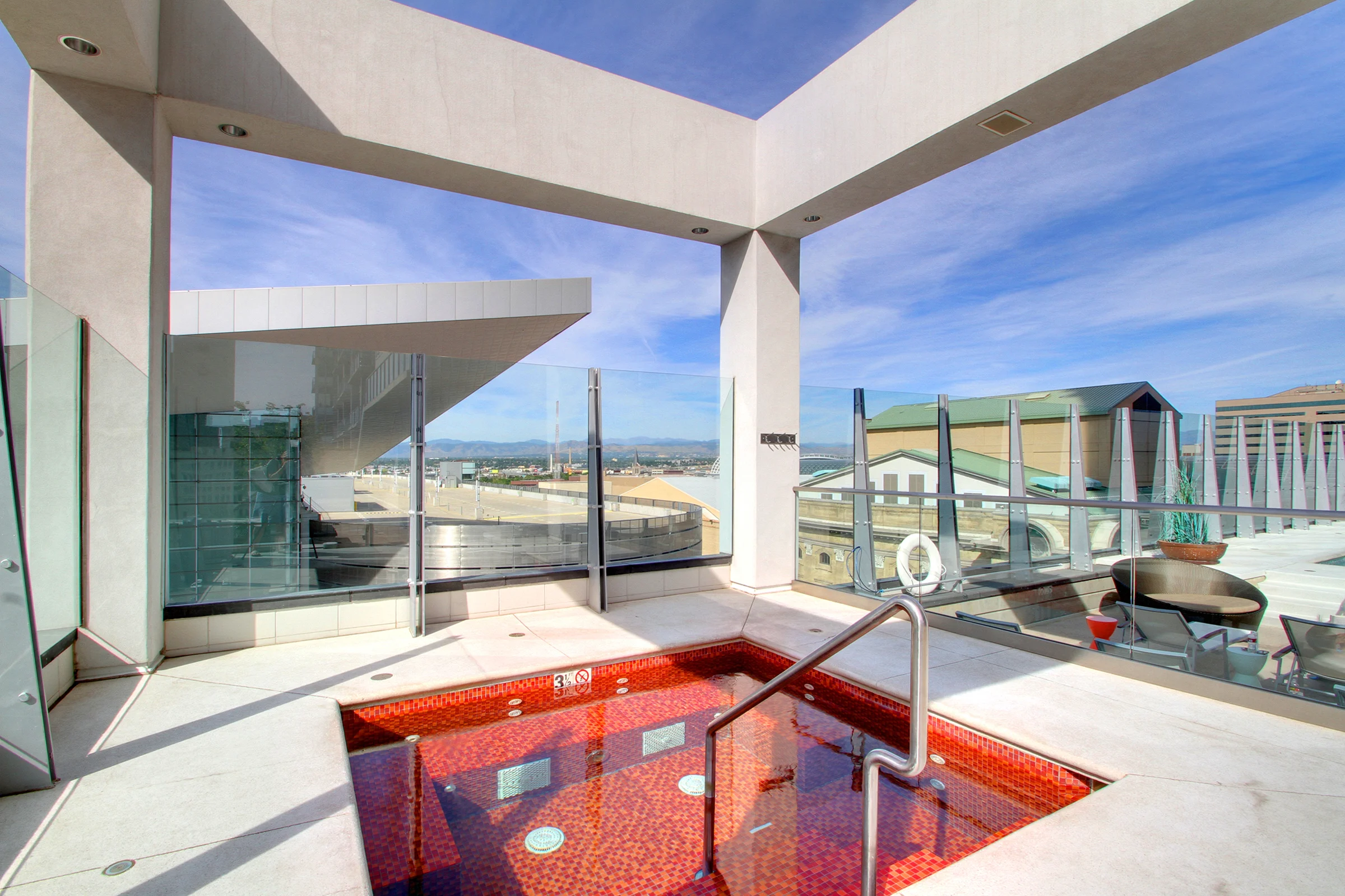Enjoy sunsets from the hot tub