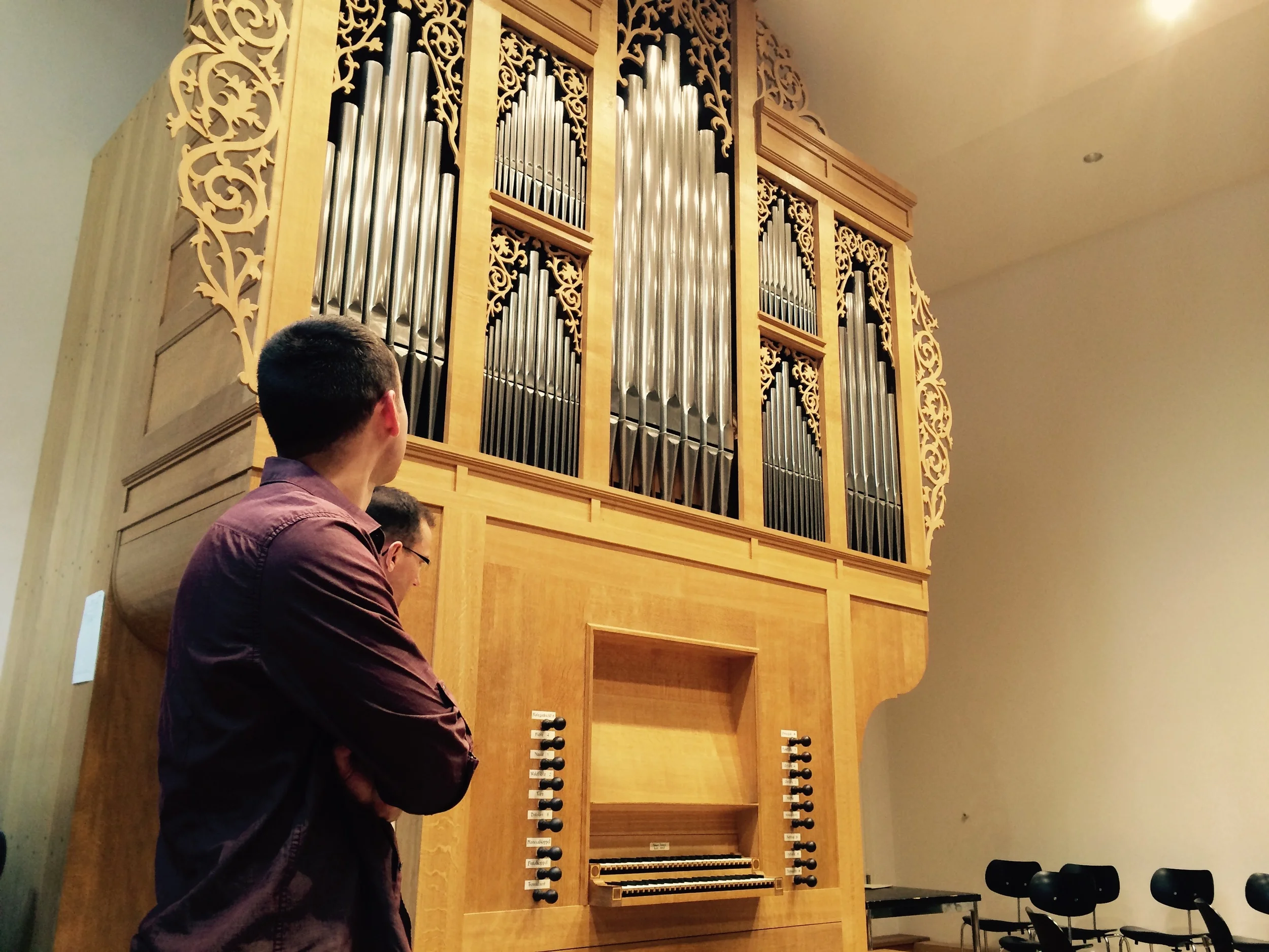 Kade admires the North German-style organ