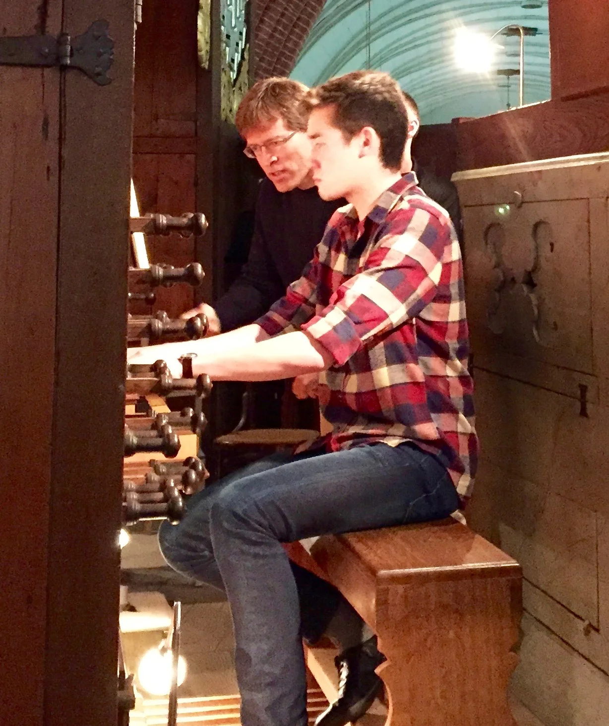 Noel is coached by Thiemo on the Schnitger organ.