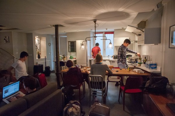 The kitchen crew hard at work