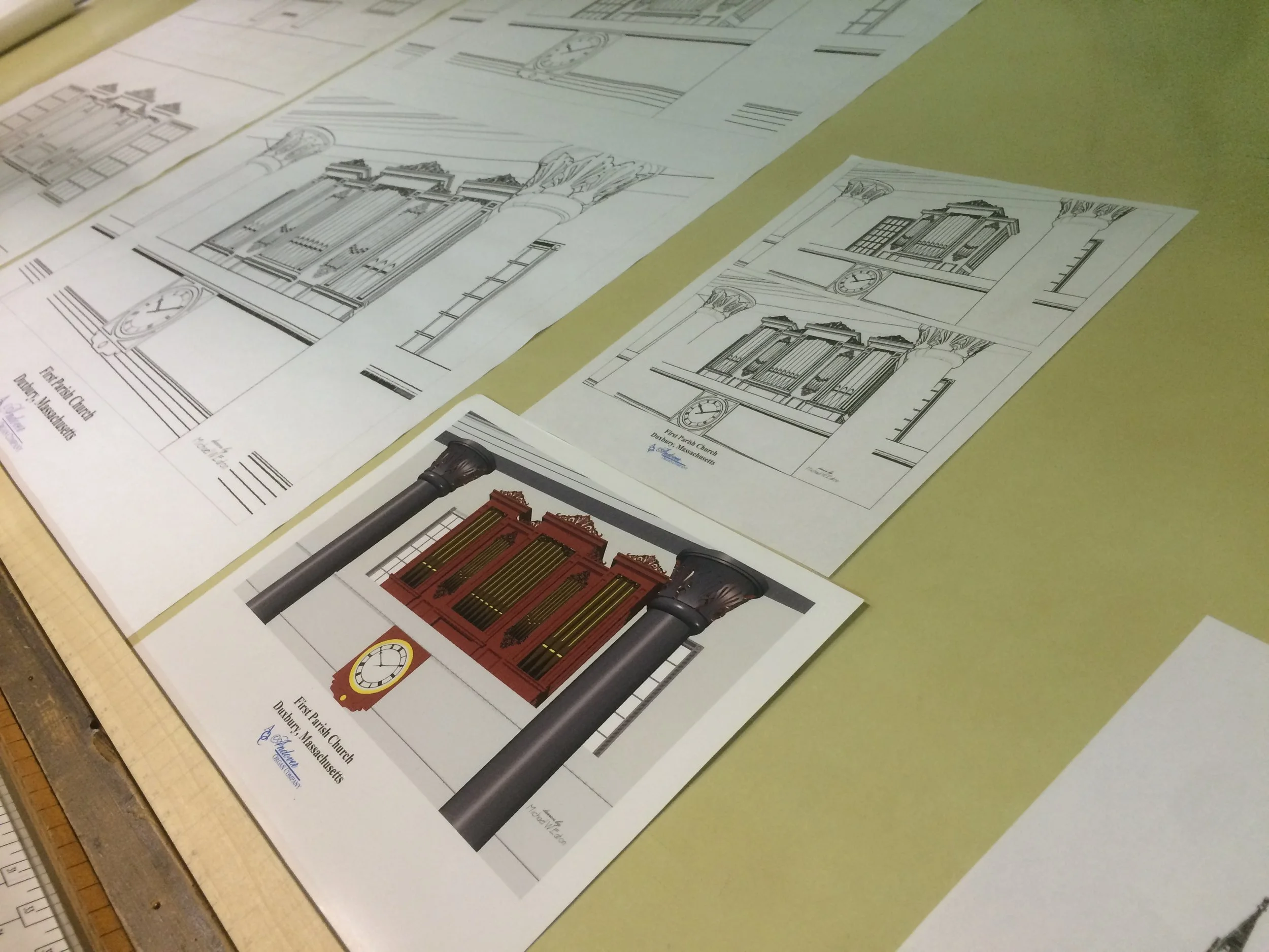Some plans for the Andover Organ Companies current project. It looks very neat! 
