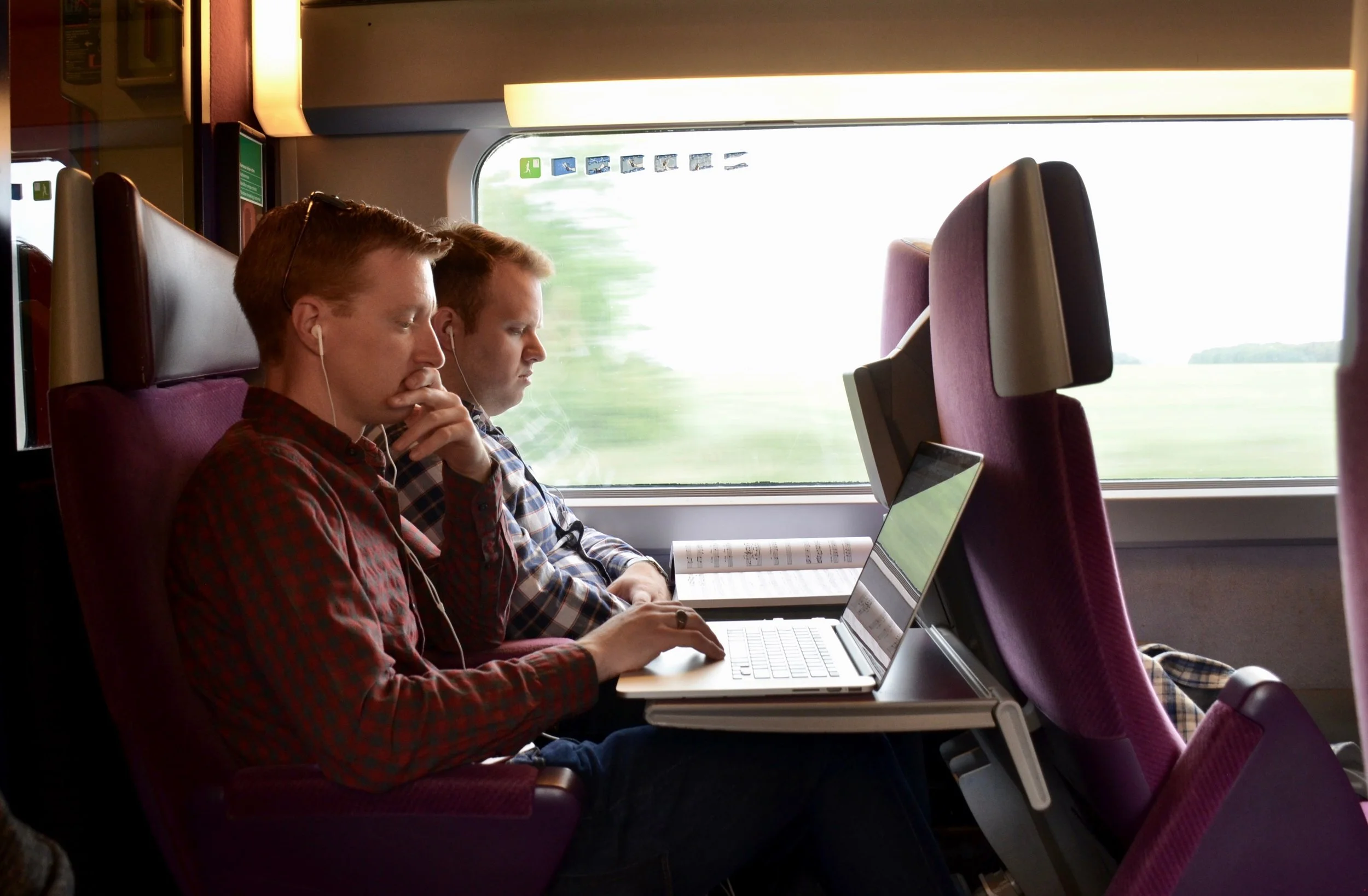 Jon Ortloff and Billy Gardner on the TGV - Boston Organ Studio