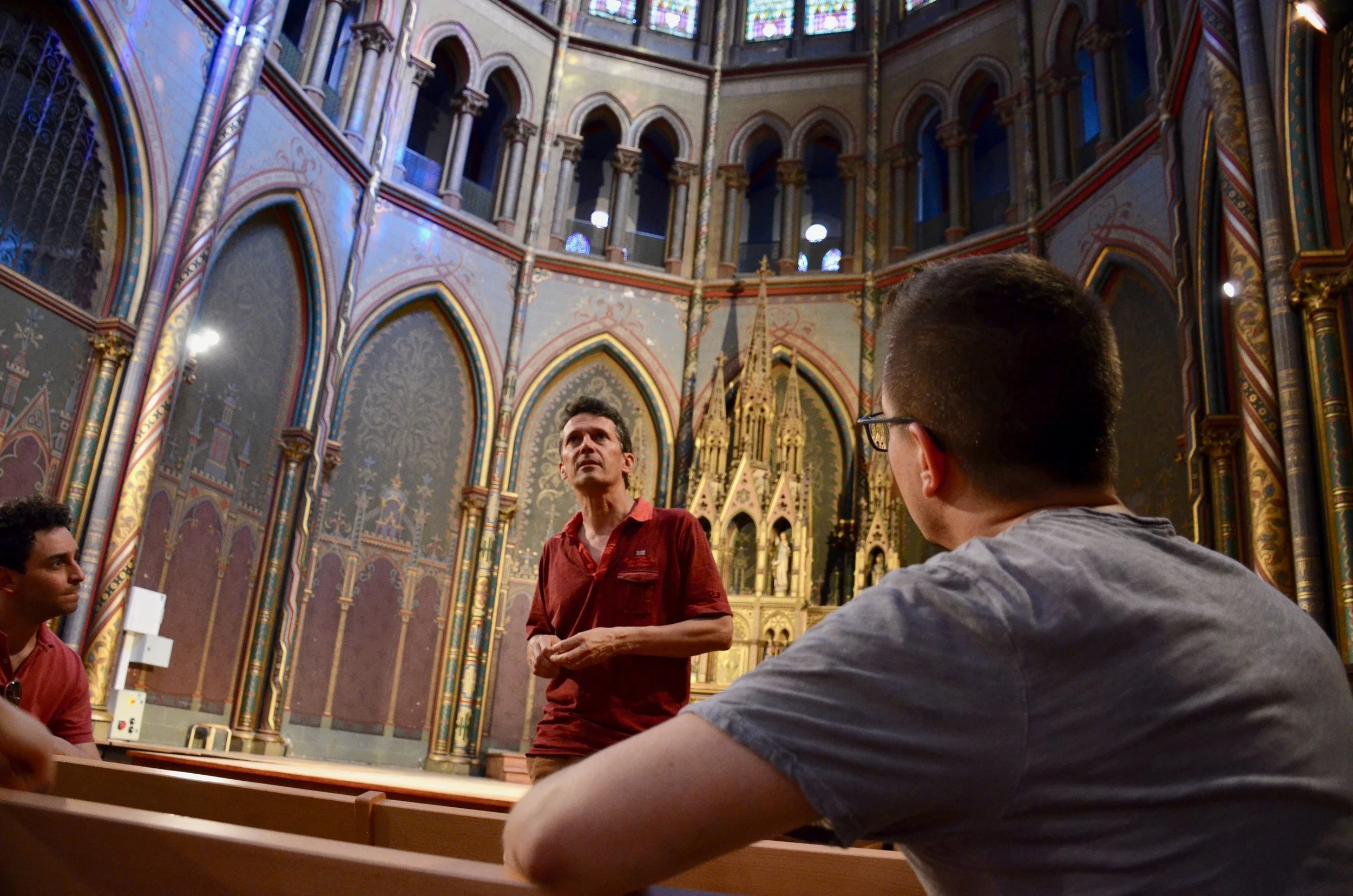 Yves Rechsteiner, executive director of Toulouse Les Orgues, introducing us to the Gésu Church.