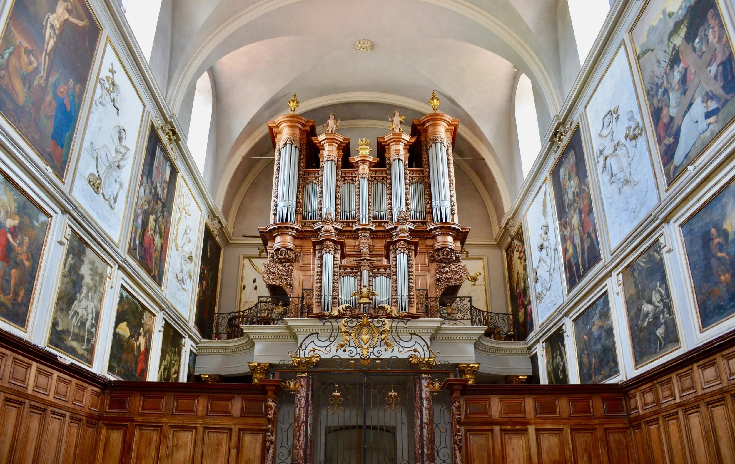 The 1683/1783 organ in St. Pierre des Chartreux, Toulouse.