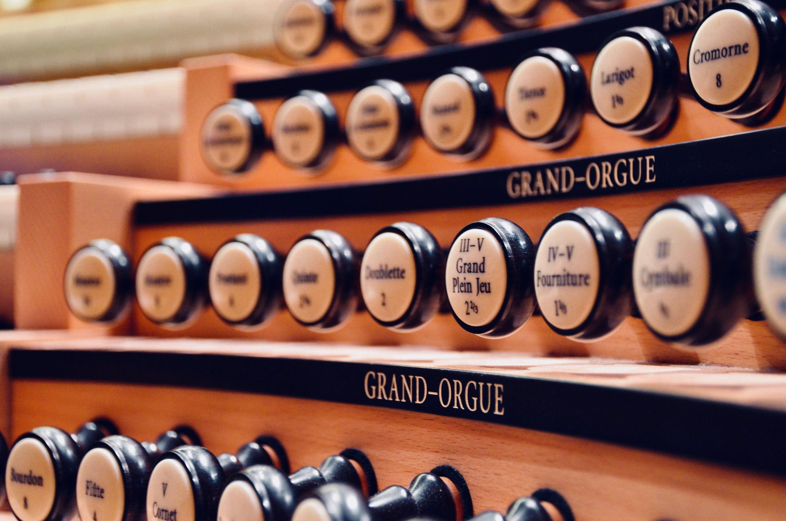  Console detail,&nbsp;Grand Orgue Pierre-Béique (Casavant) in Maison Symphonique, Montréal 