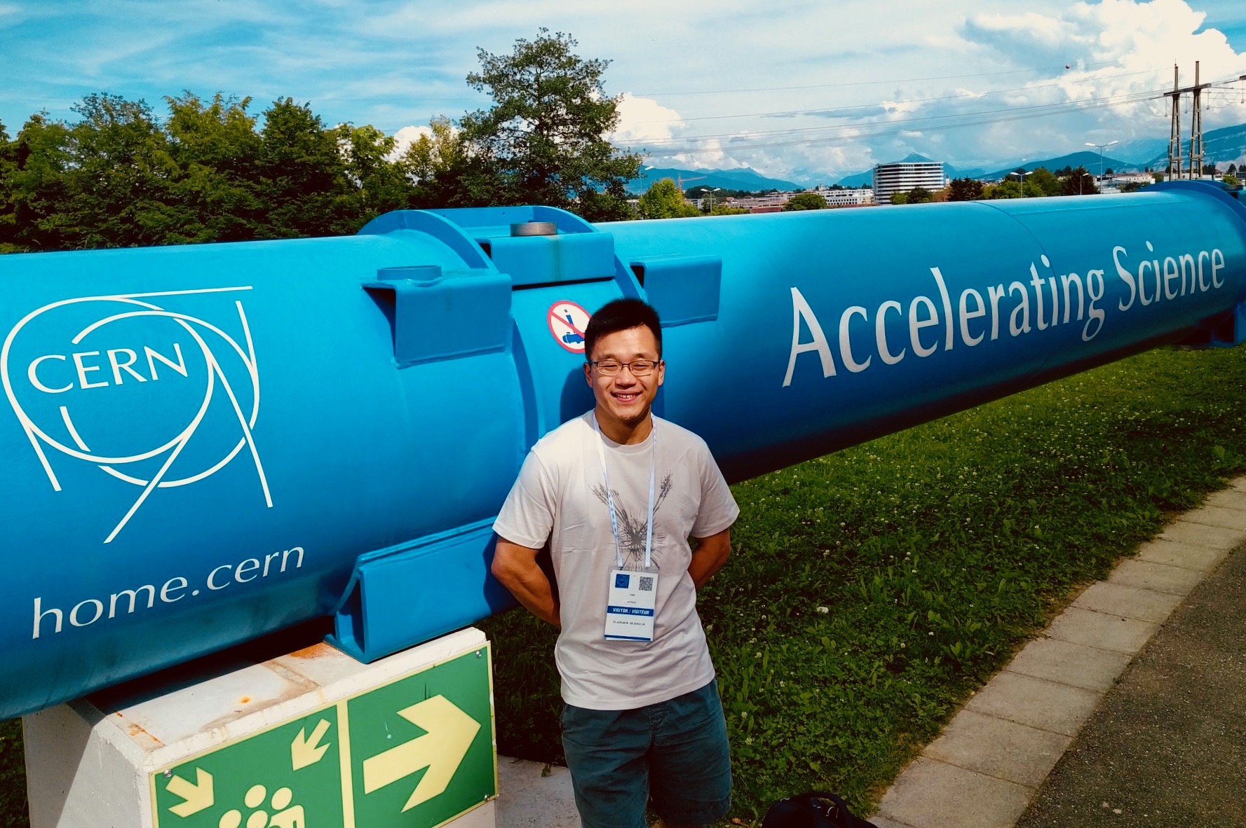 Boston Organ Studio member Adrian Cho, enroute to Amsterdam via a visit to the CERN Particle Accelerator in Switzerland.