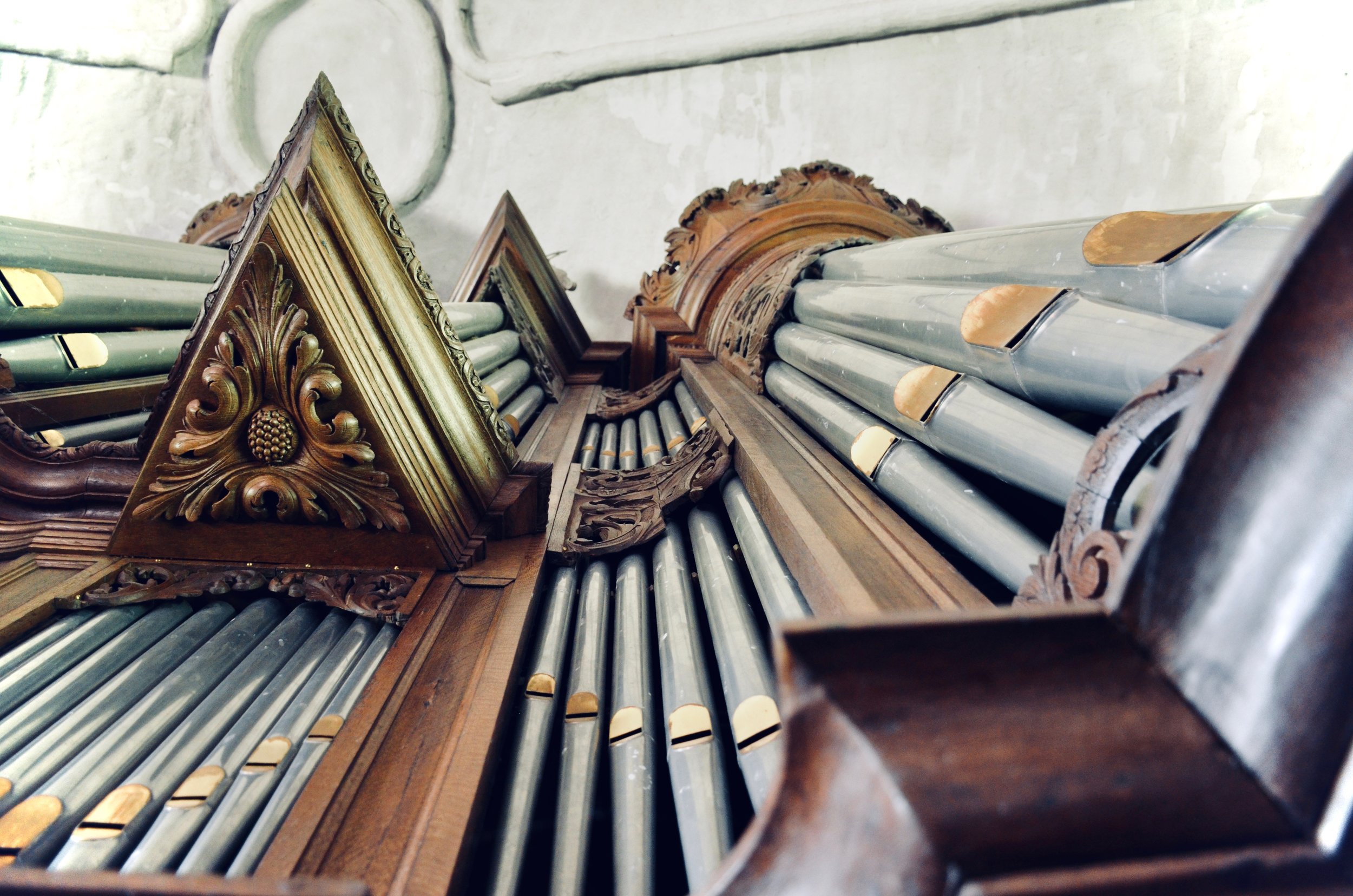 Façade detail, Hinsz organ, Leens, Holland.