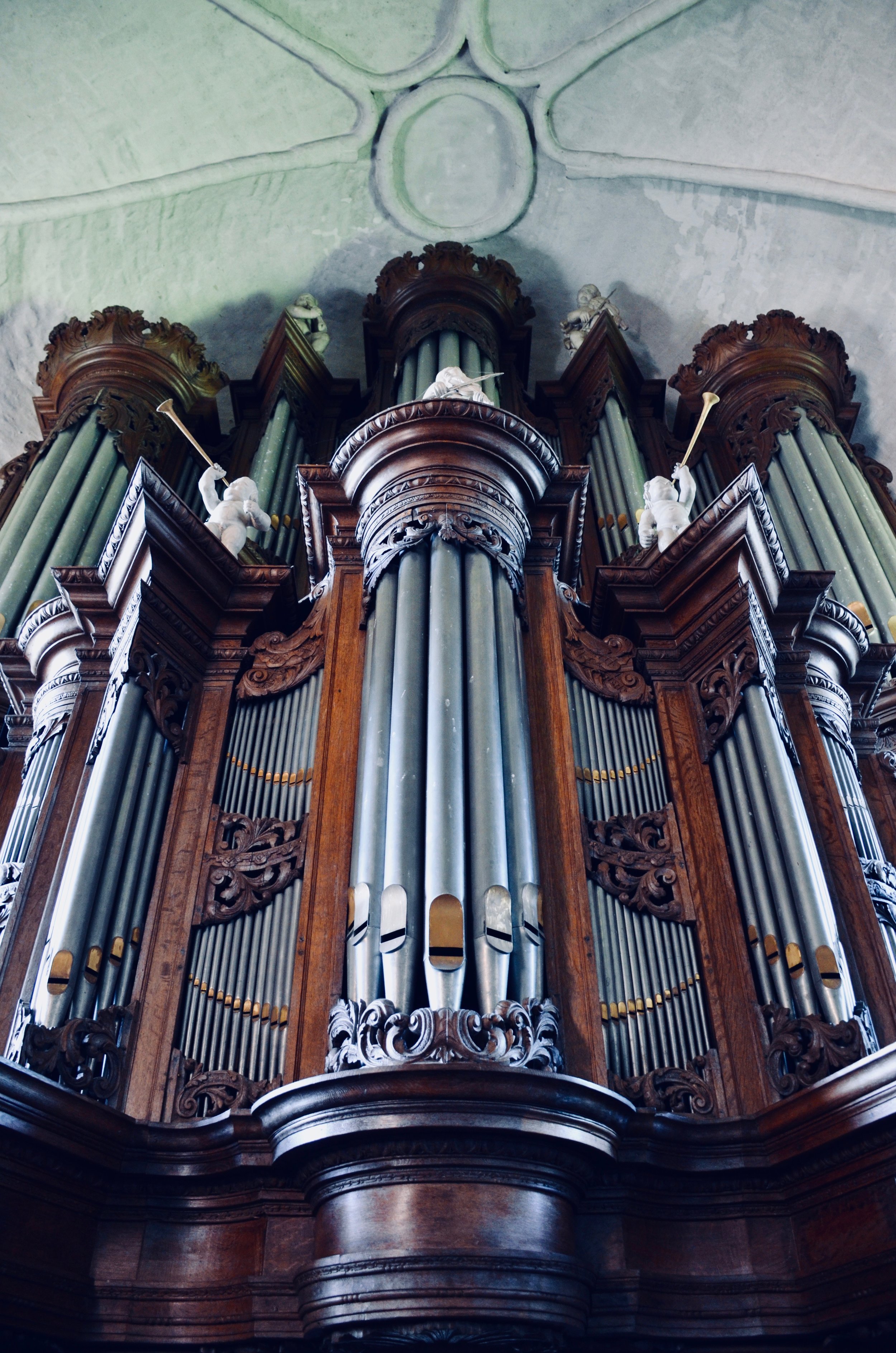  Façade detail, 1733 Hinsz Organ, Leens, Holland. 