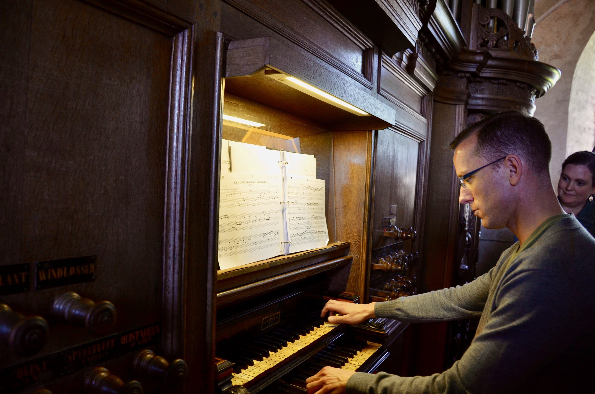  Christian Lane plays the 1733 Hinsz organ in Leens, Holland. Boston Organ Studio.  