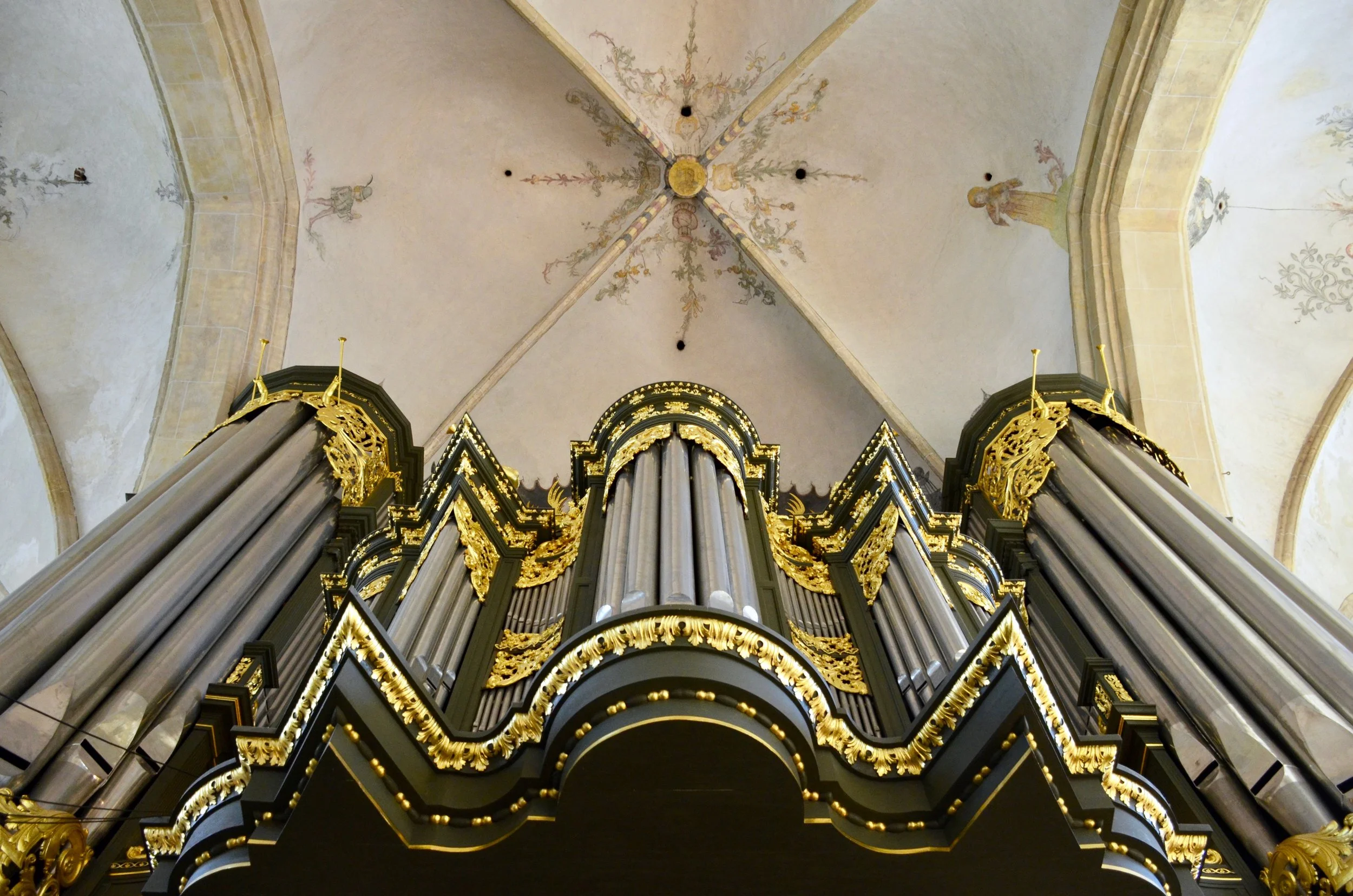 Façade detail, 1692 Arp Schnitger pipe organ, Martinikerk, Groningen.