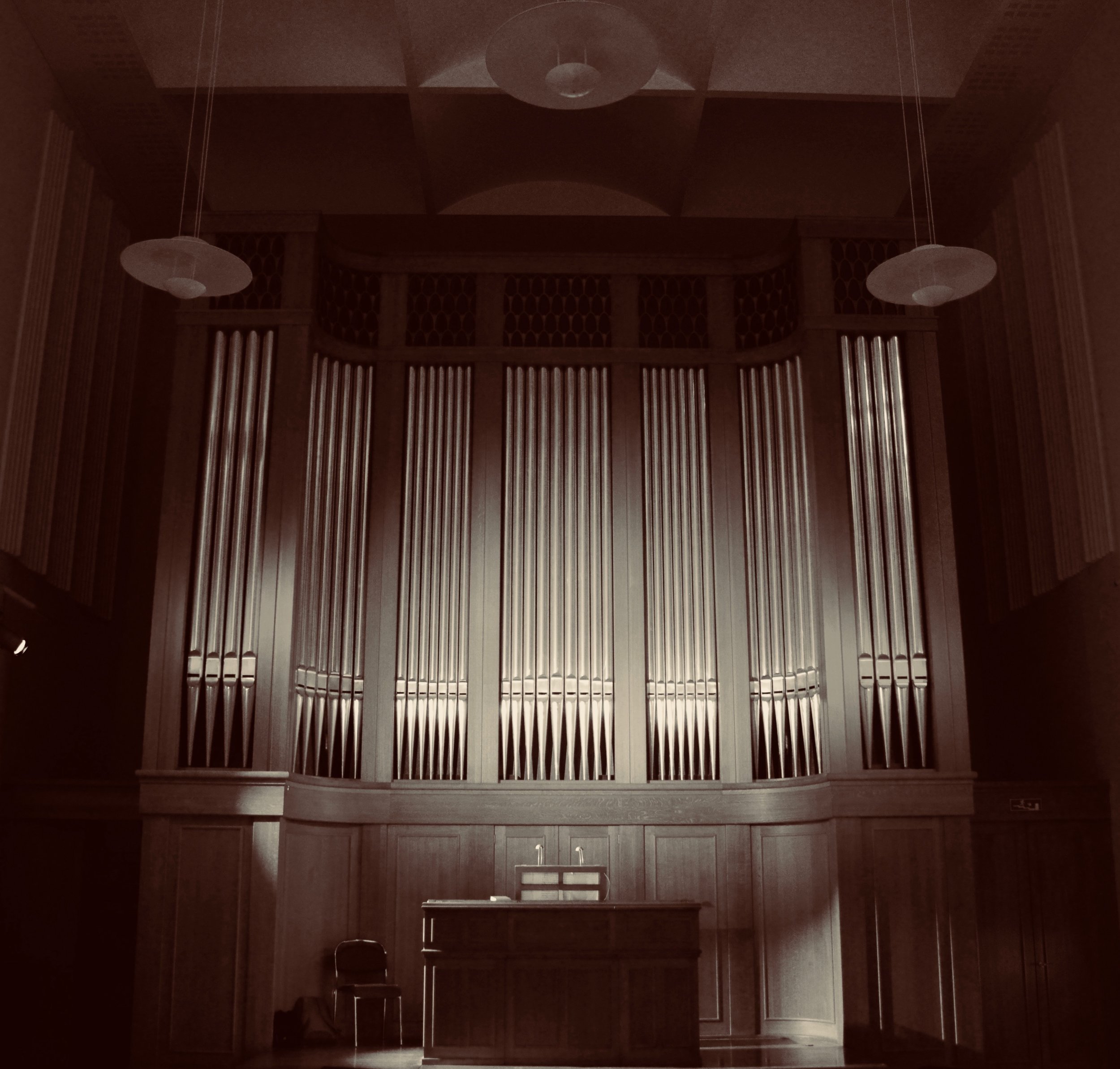 The 1998 Verschueren organ in Göteborg University.