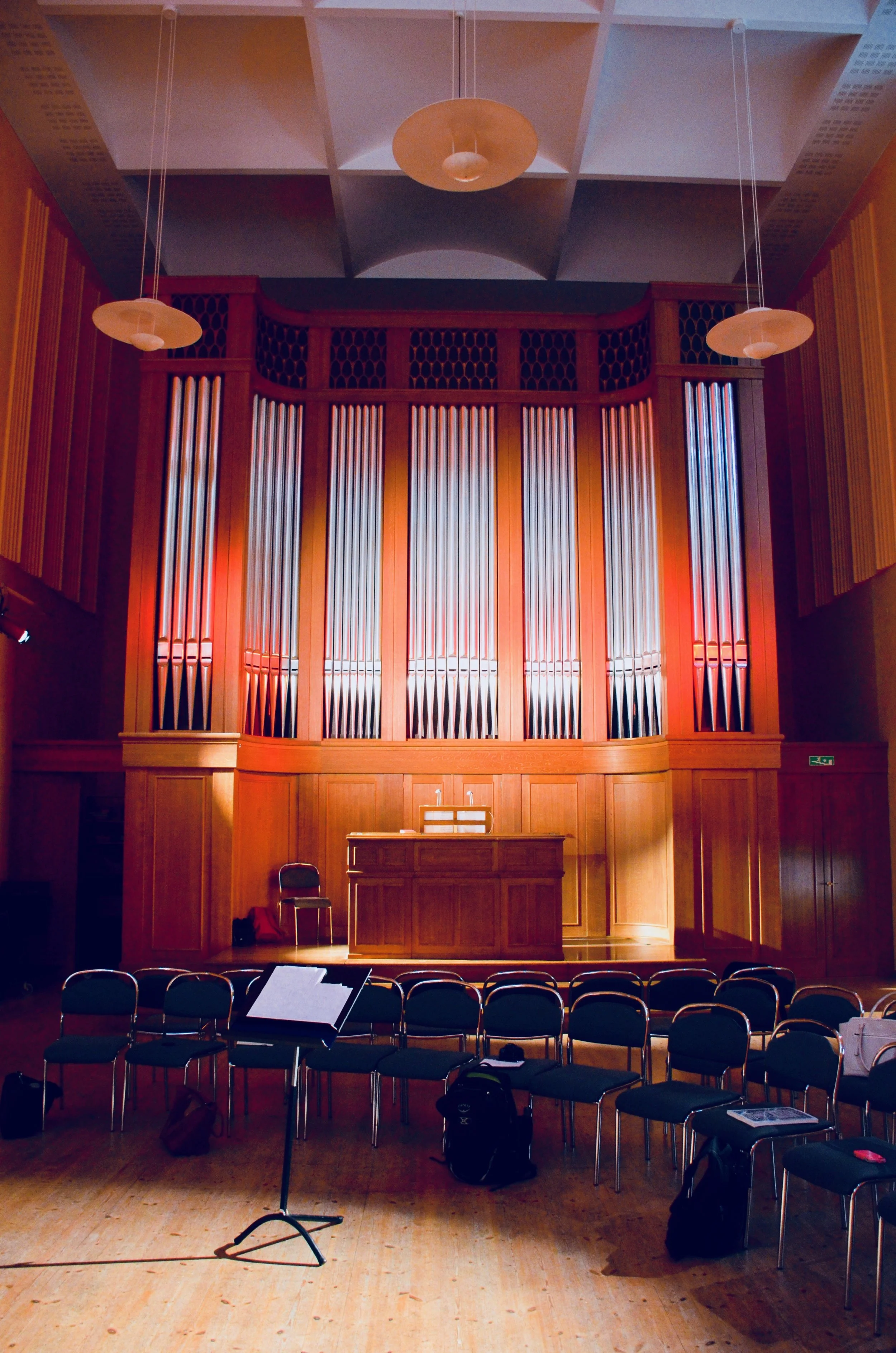 The 1998 French romantic organ in Göteborg University. 