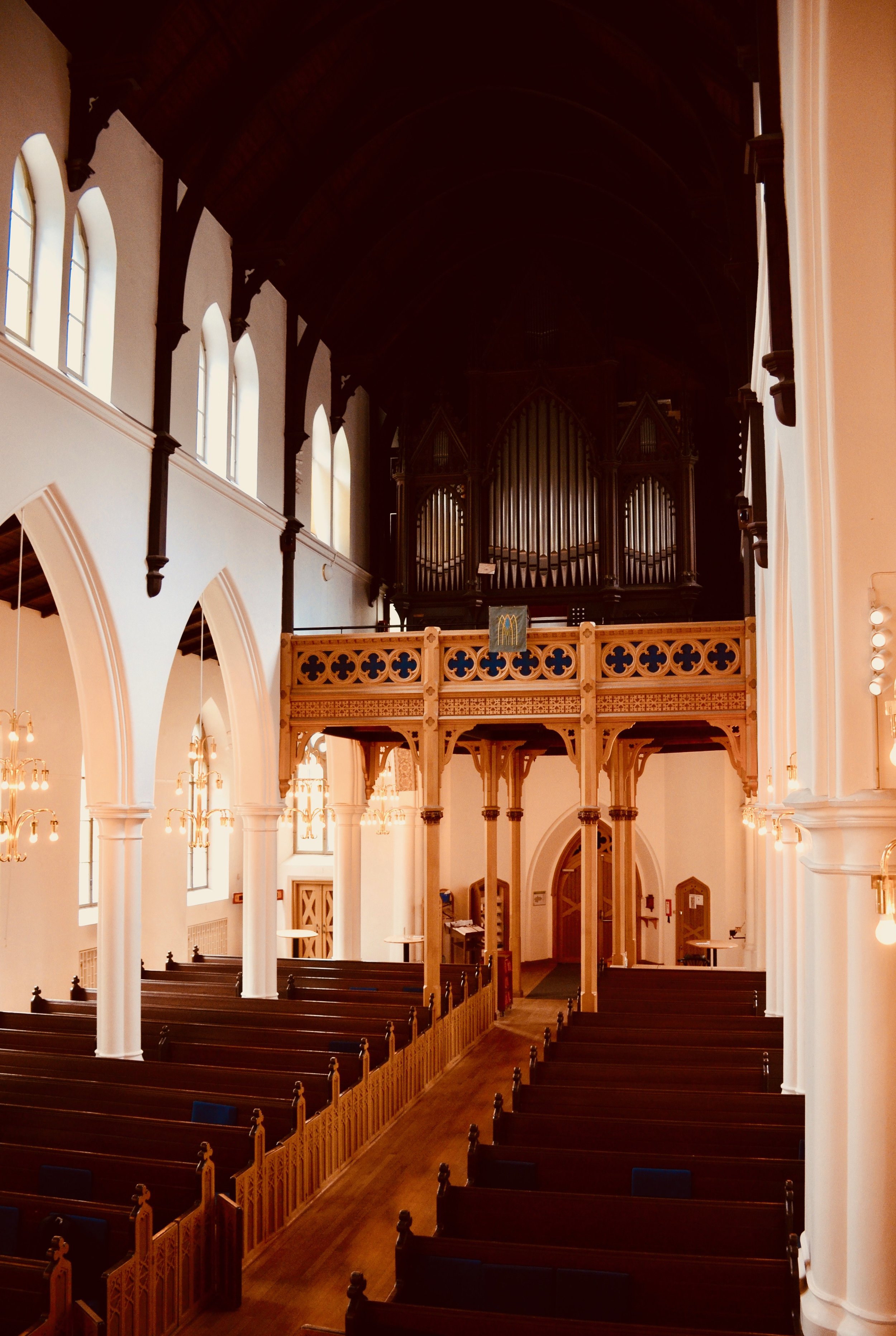  1861 Marcussen &amp; Søn organ in Haga Church, Göteborg, Sweden. 