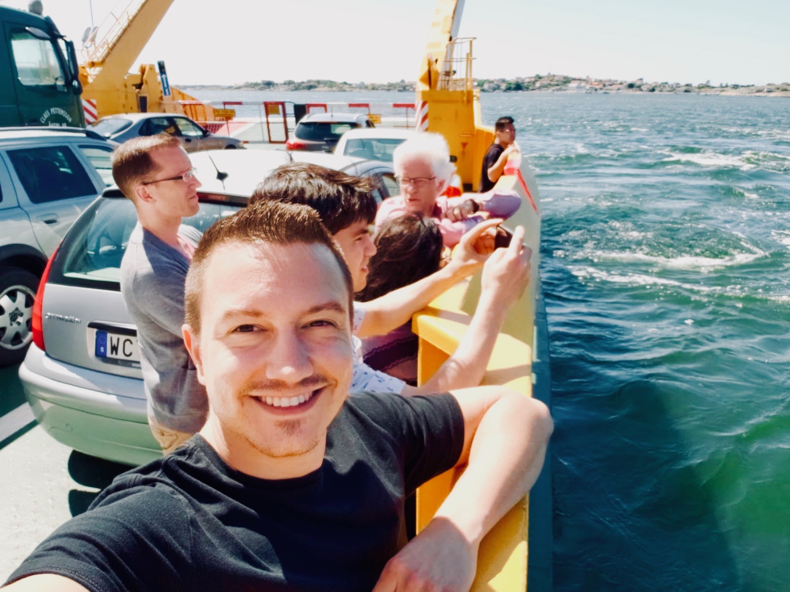 Corey De Tar and members of Boston Organ Studio en route to Björkö, Sweden.