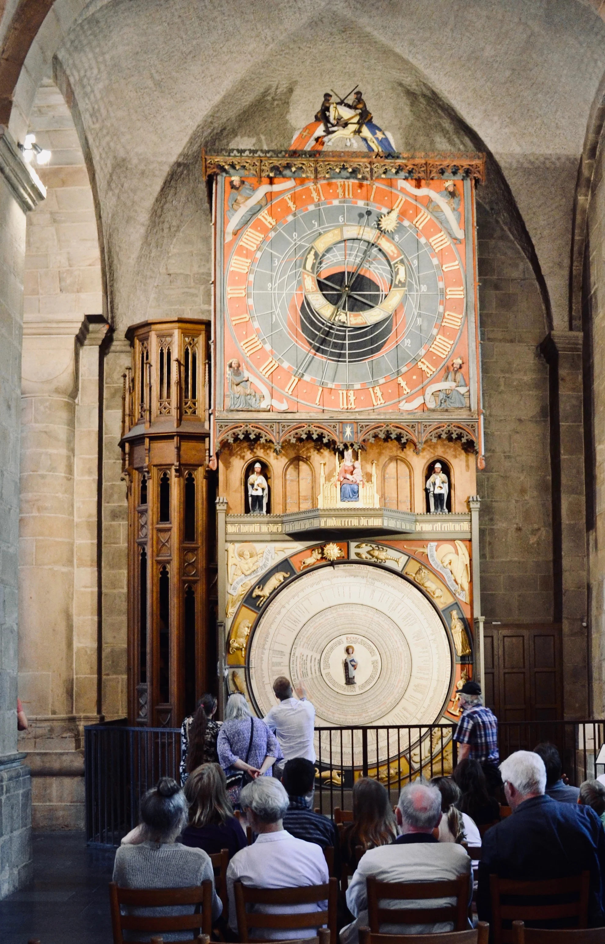 The famous astronomical clock in Lund Cathedral, from 1424. 