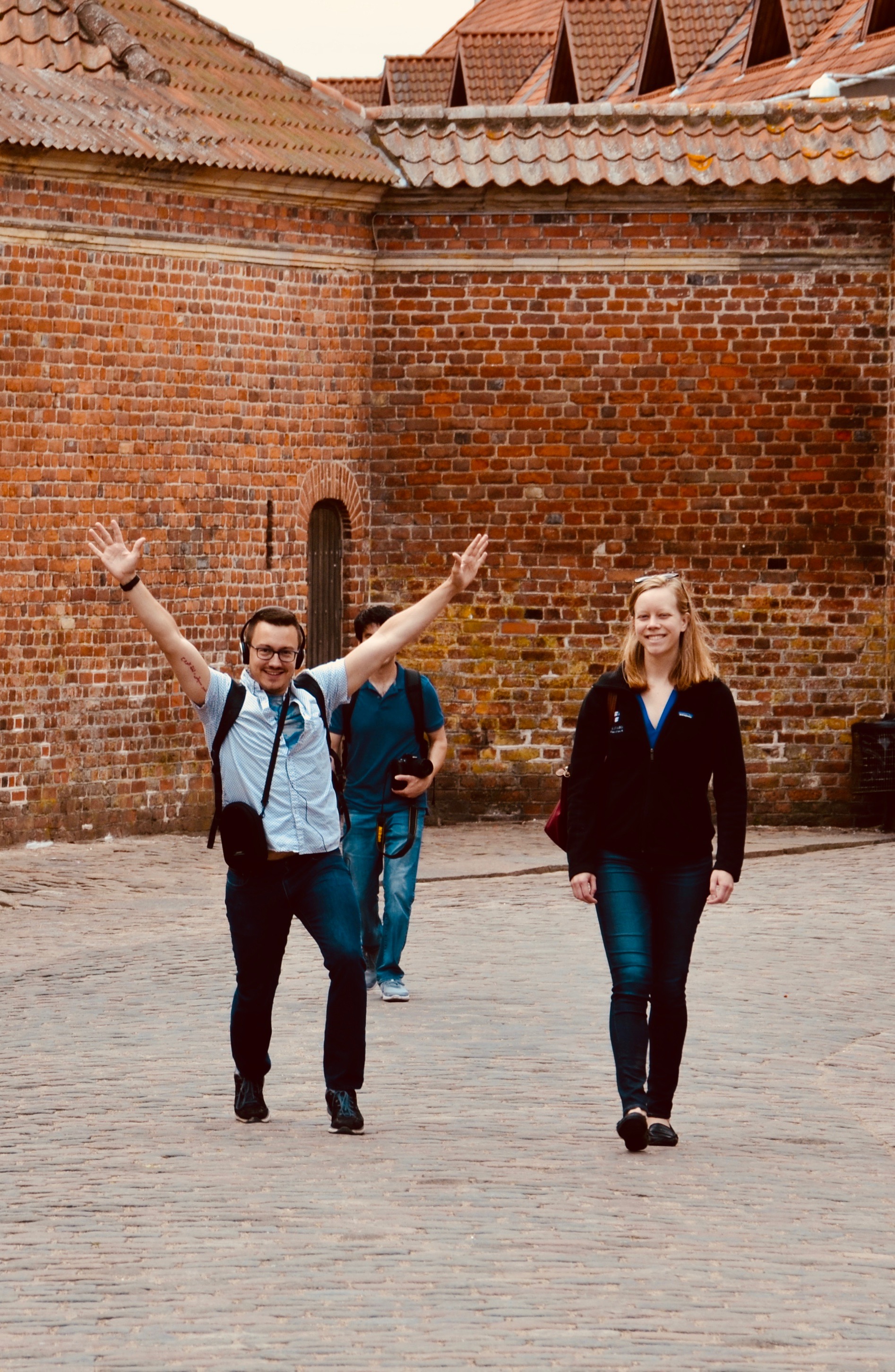 Corey De Tar and Laura Gullett arrive at Frederiksborg Castle, Hillerød, Denmark.