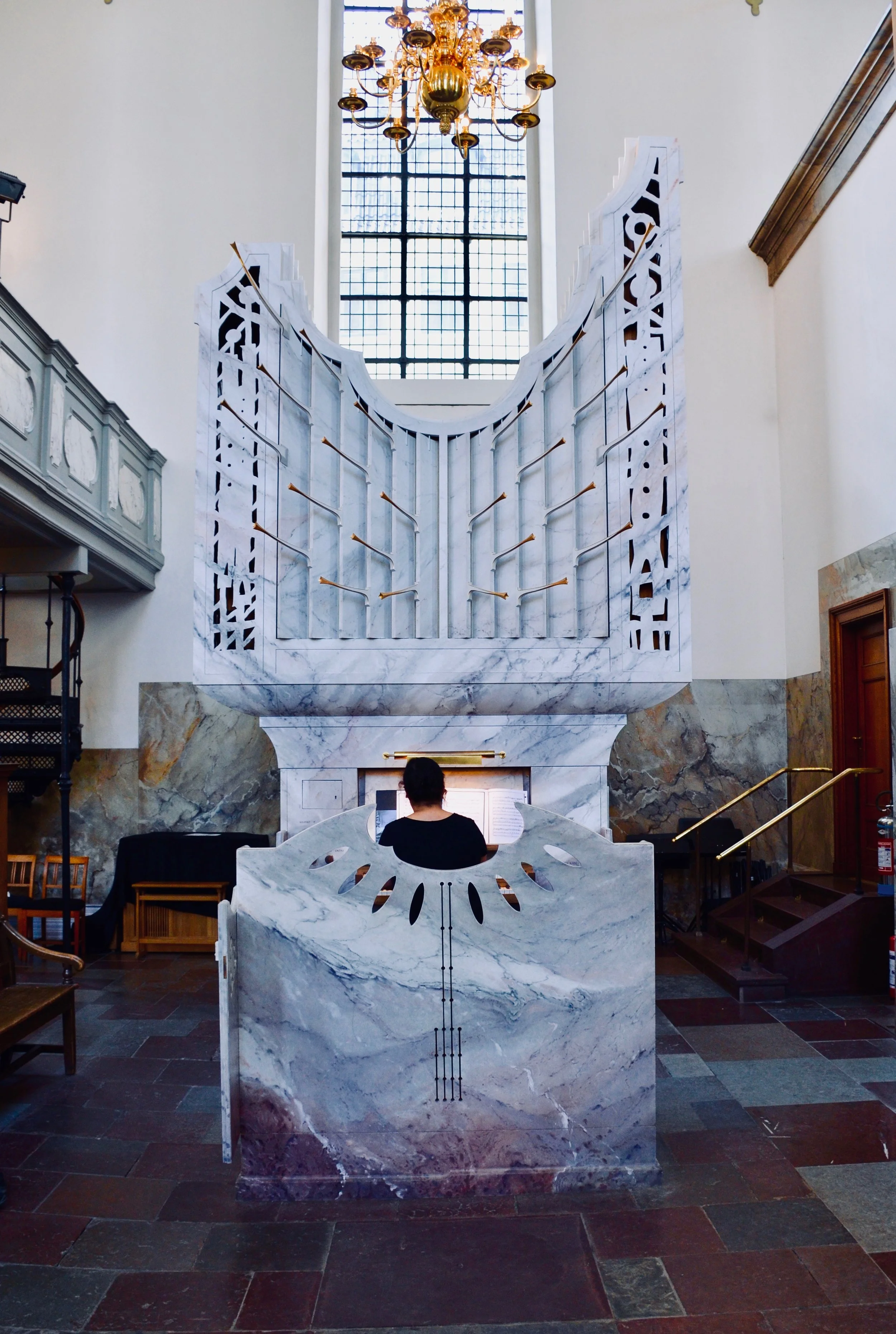 The modern choir organ of Trinitatis Kirke, Copenhagen.