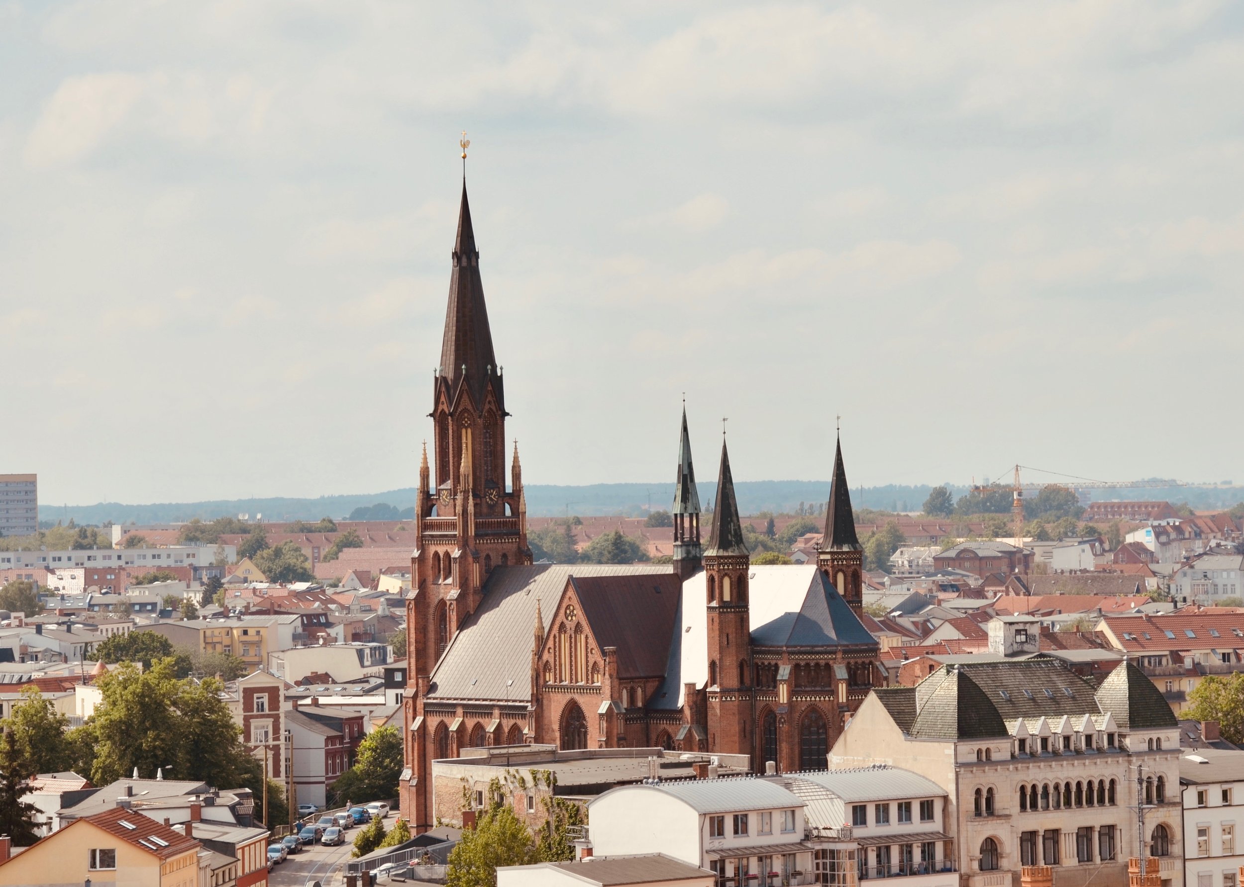 Paulskirche, Schwerin, as seen from the Dom tower.