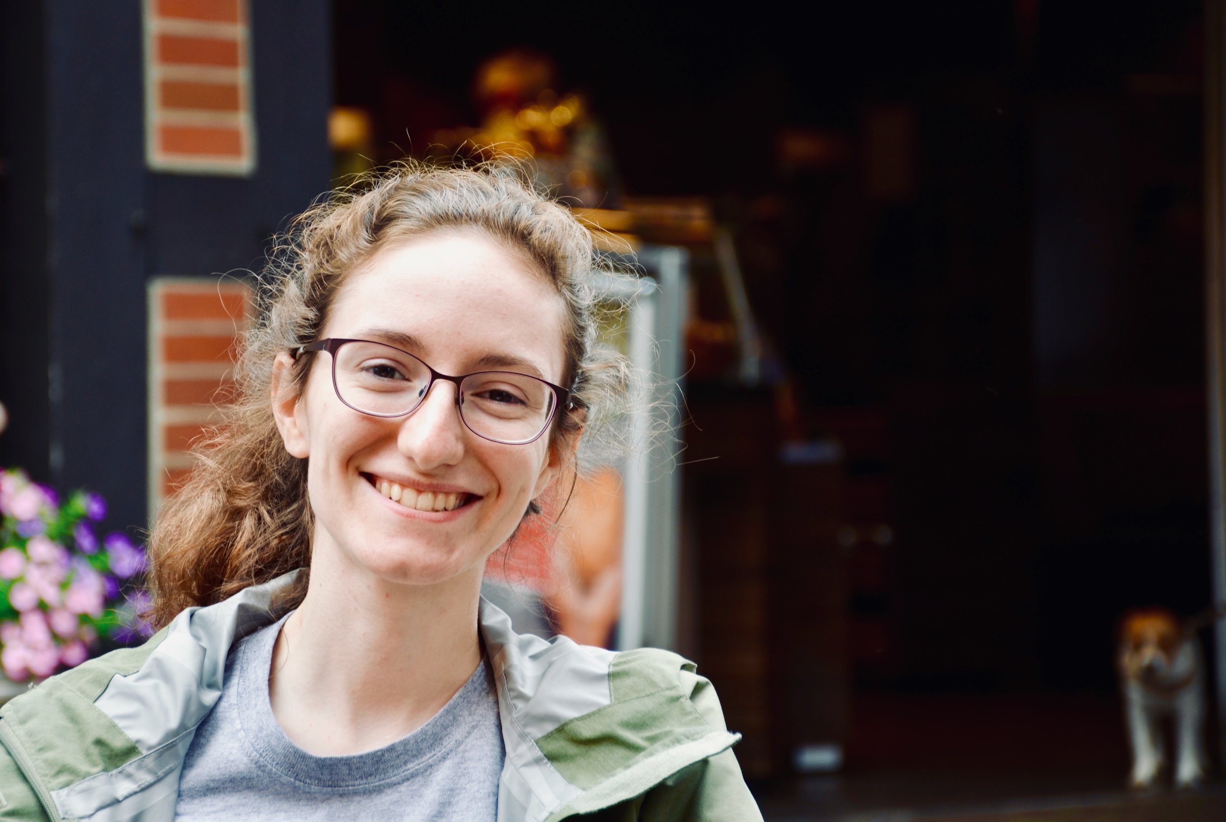 Rosemarie Tougas enjoys lunch in Stade, Germany.