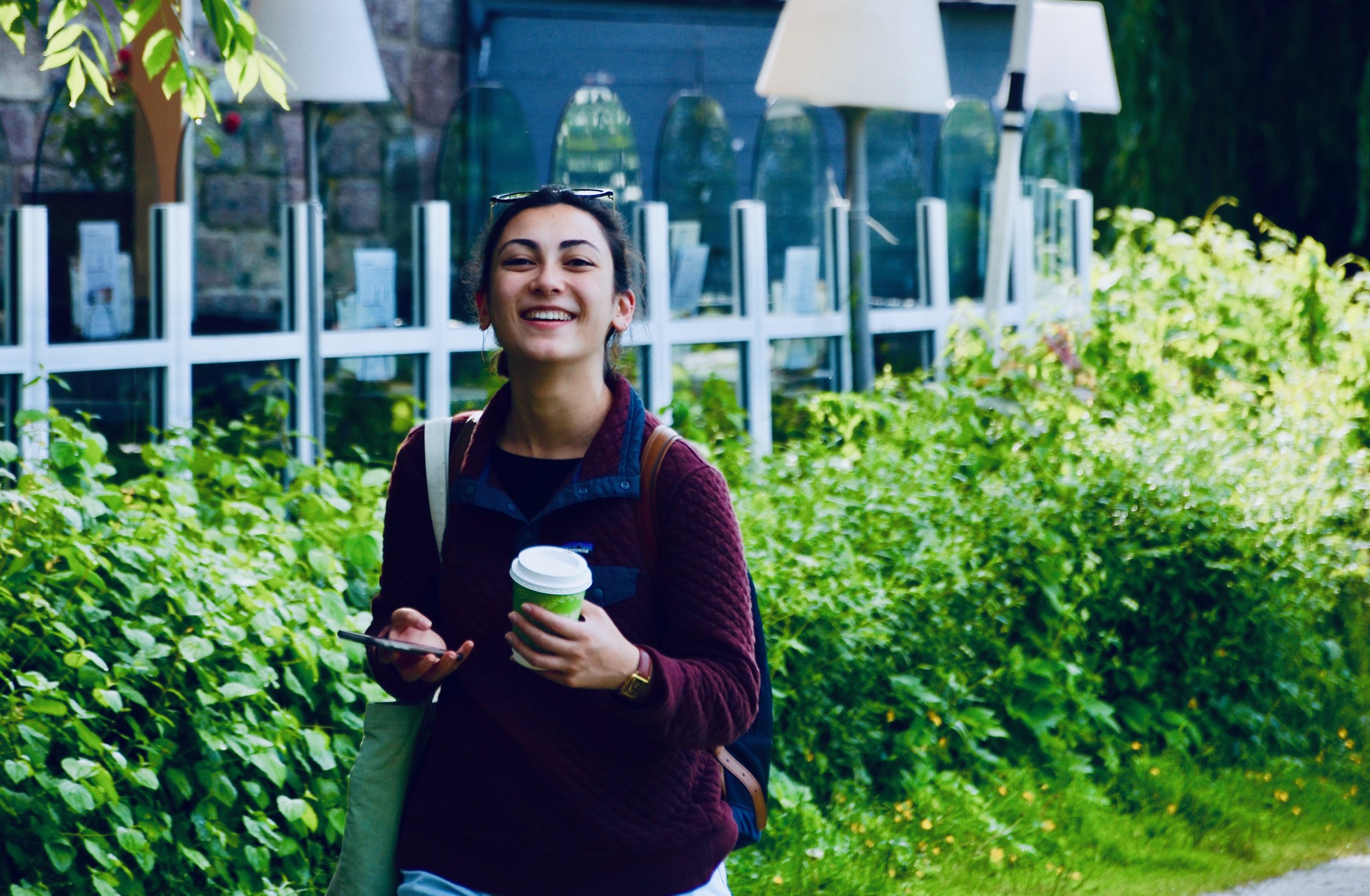 Meg Cutting enjoys a beautiful day in Lübeck.