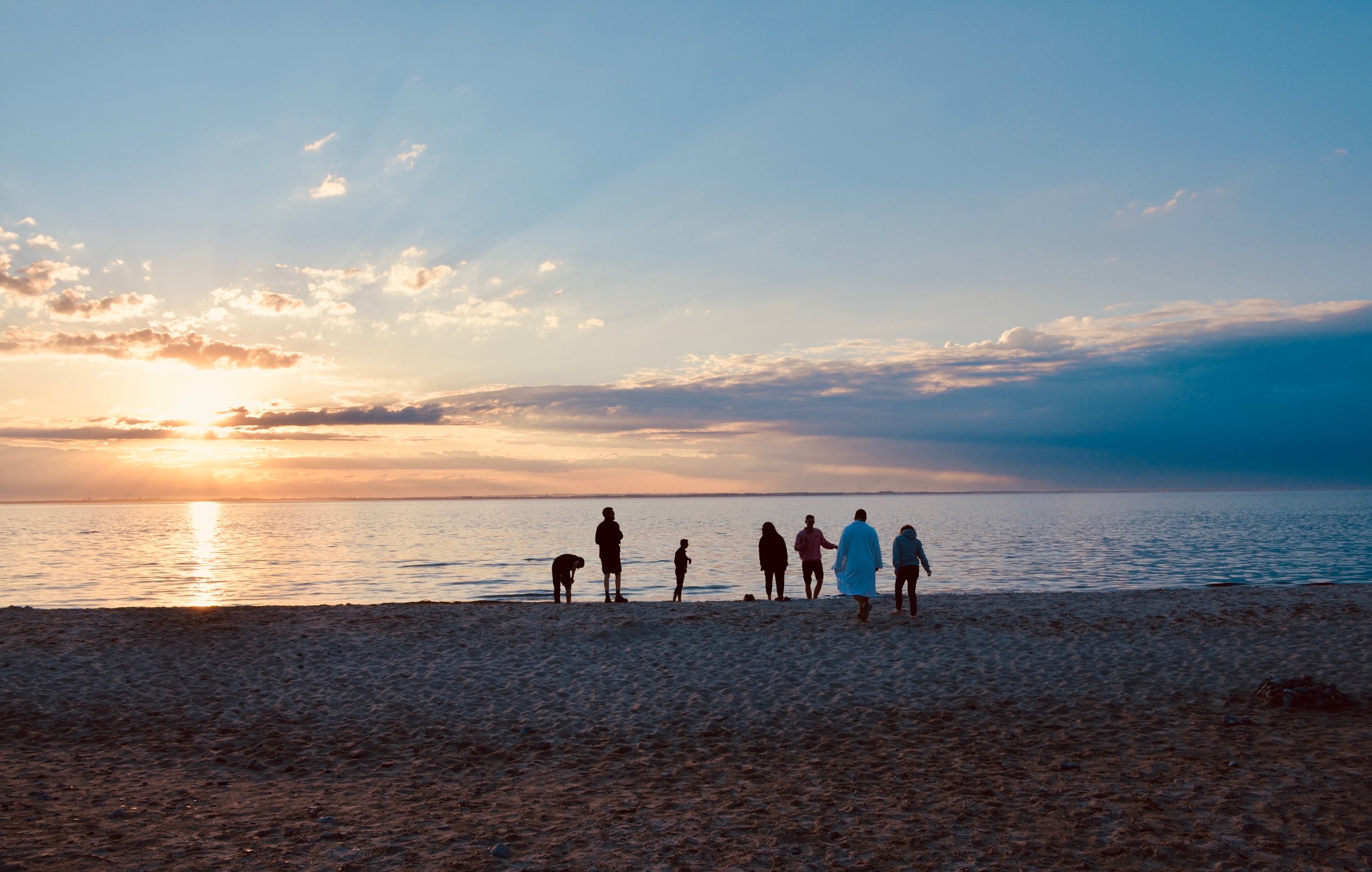 Members of Boston Organ Studio enjoy an evening along the Baltic Sea.