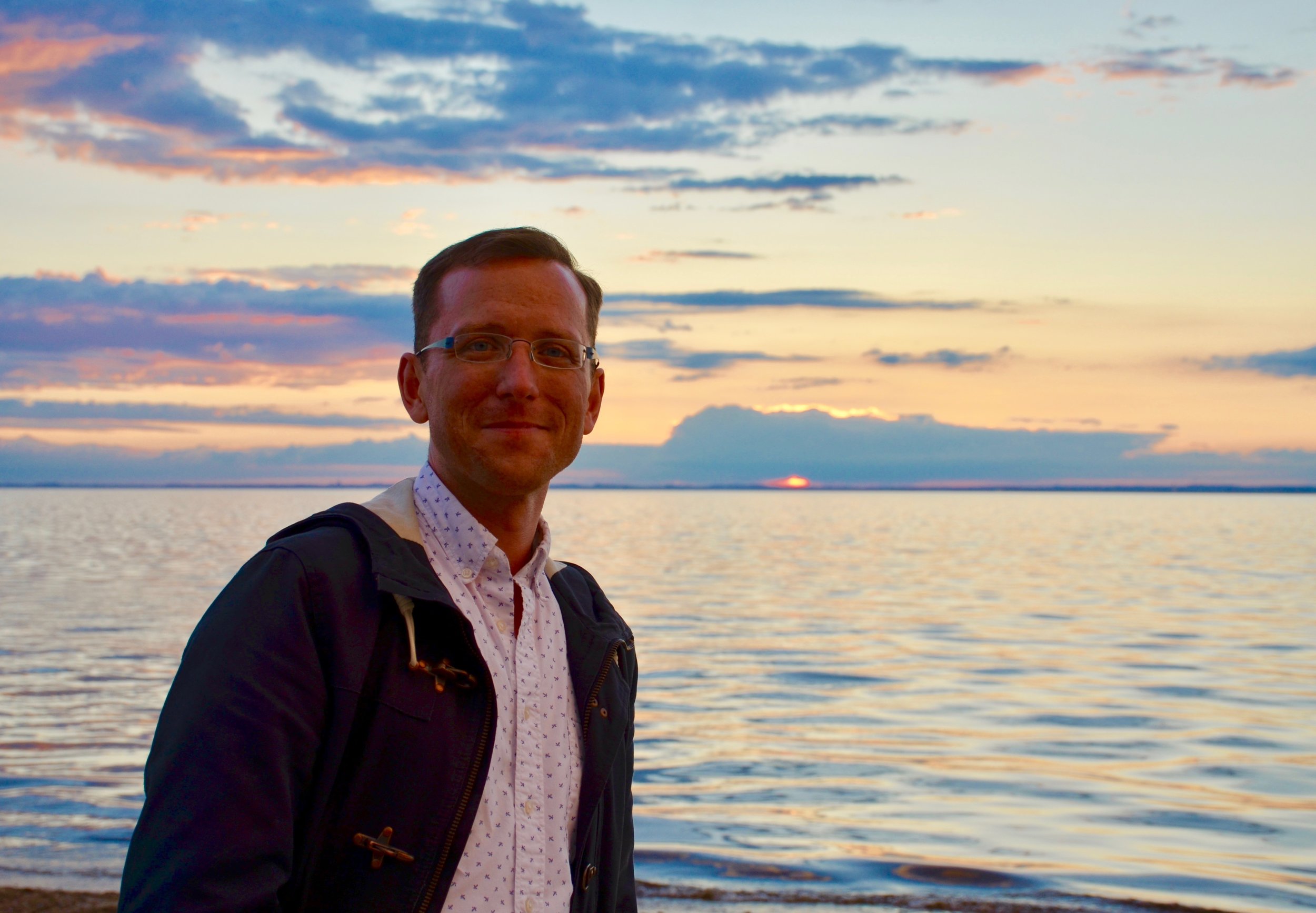 Christian Lane enjoys an evening along the Baltic Sea.