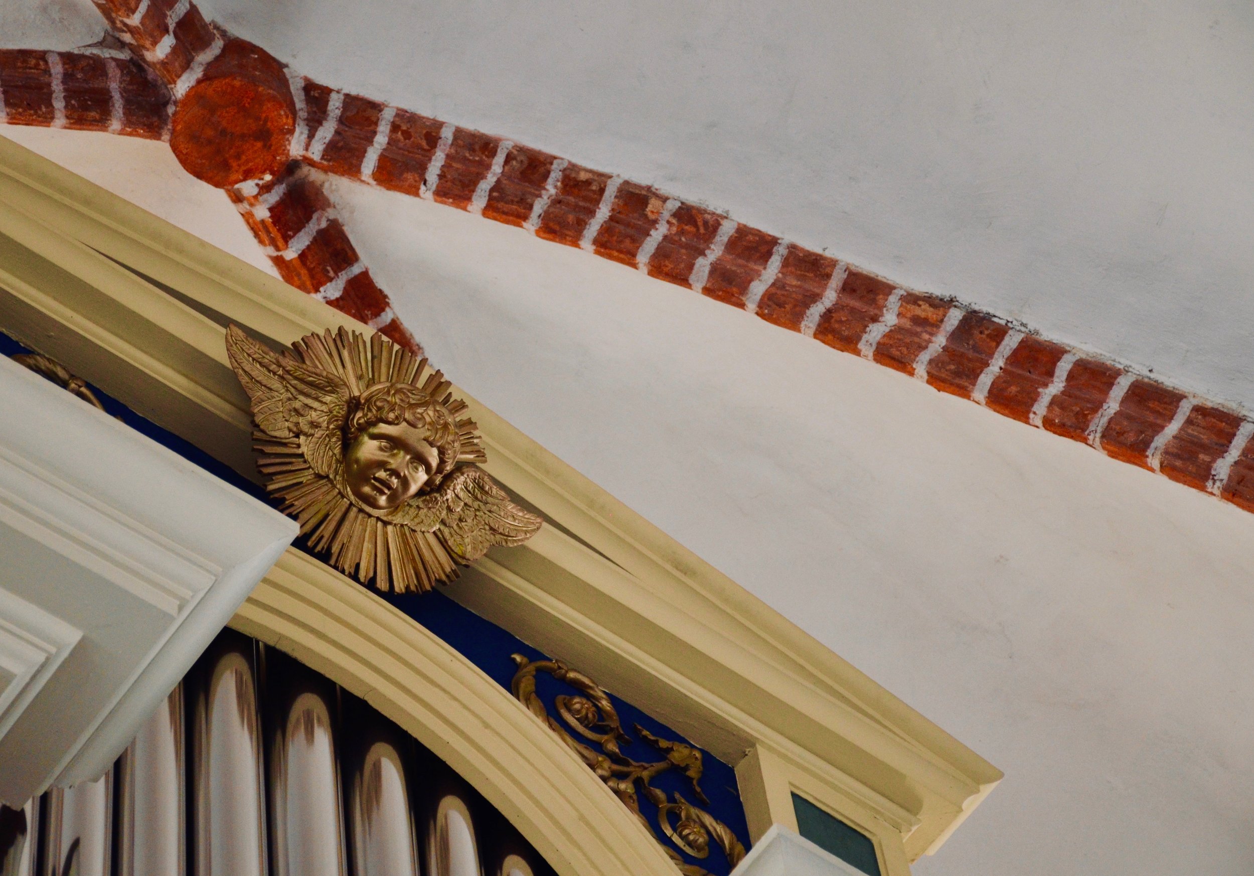 Case detail, 1825 Buchholz Organ in St. Nicolai-kirche, Osterburg.