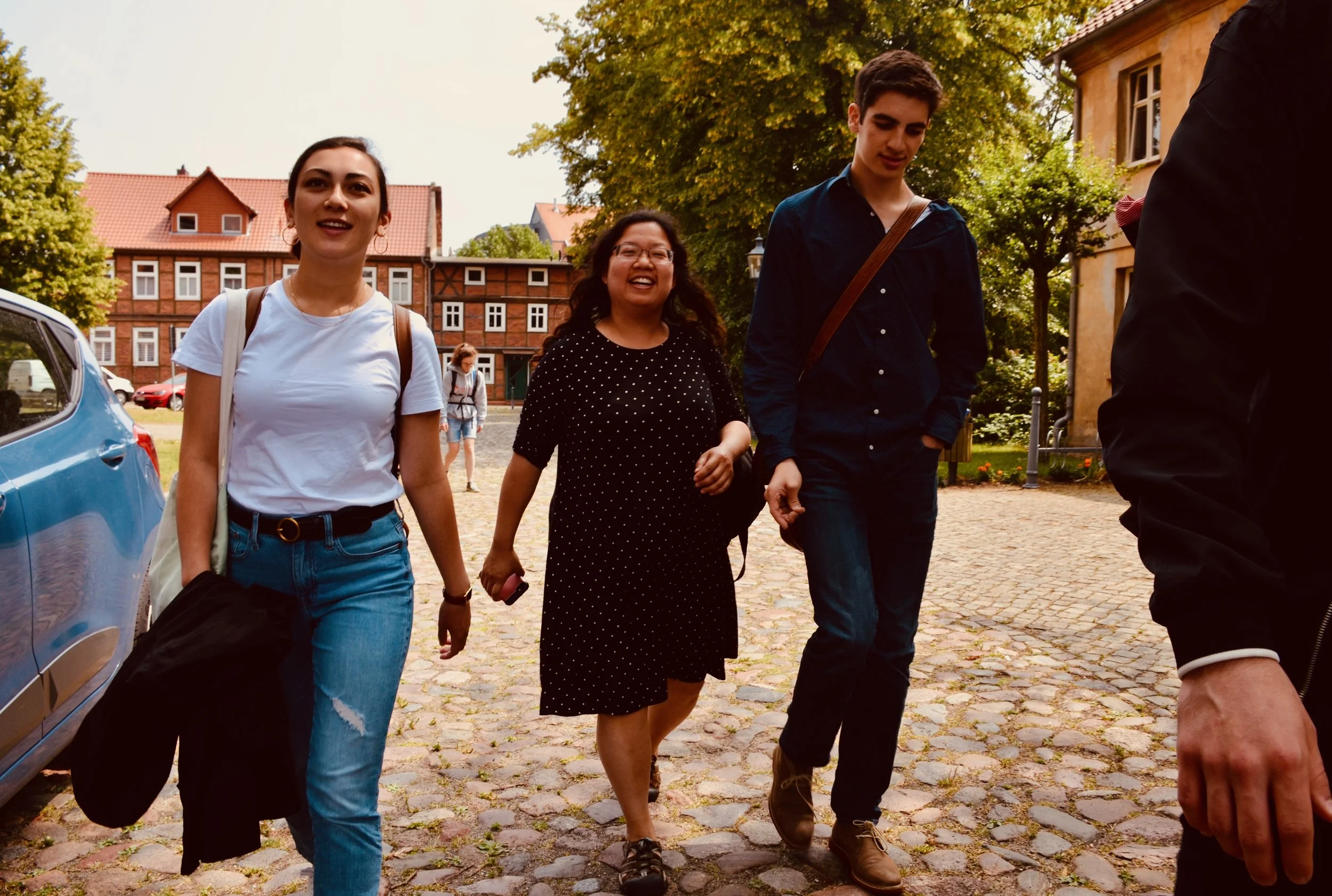 Arriving for our first stop of the day in Seehausen, Germany.